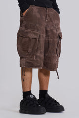 Cadet Brown Camo Baggy Shorts