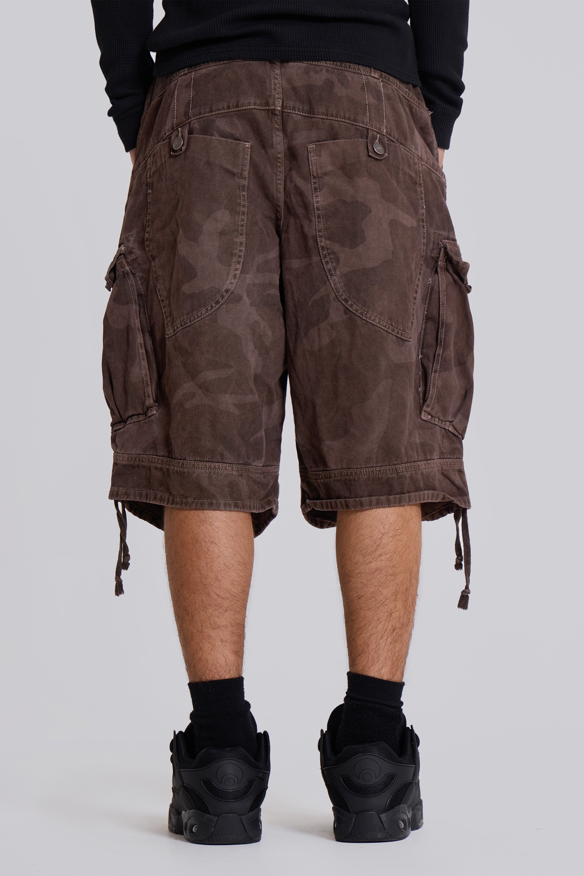 Cadet Brown Camo Baggy Shorts