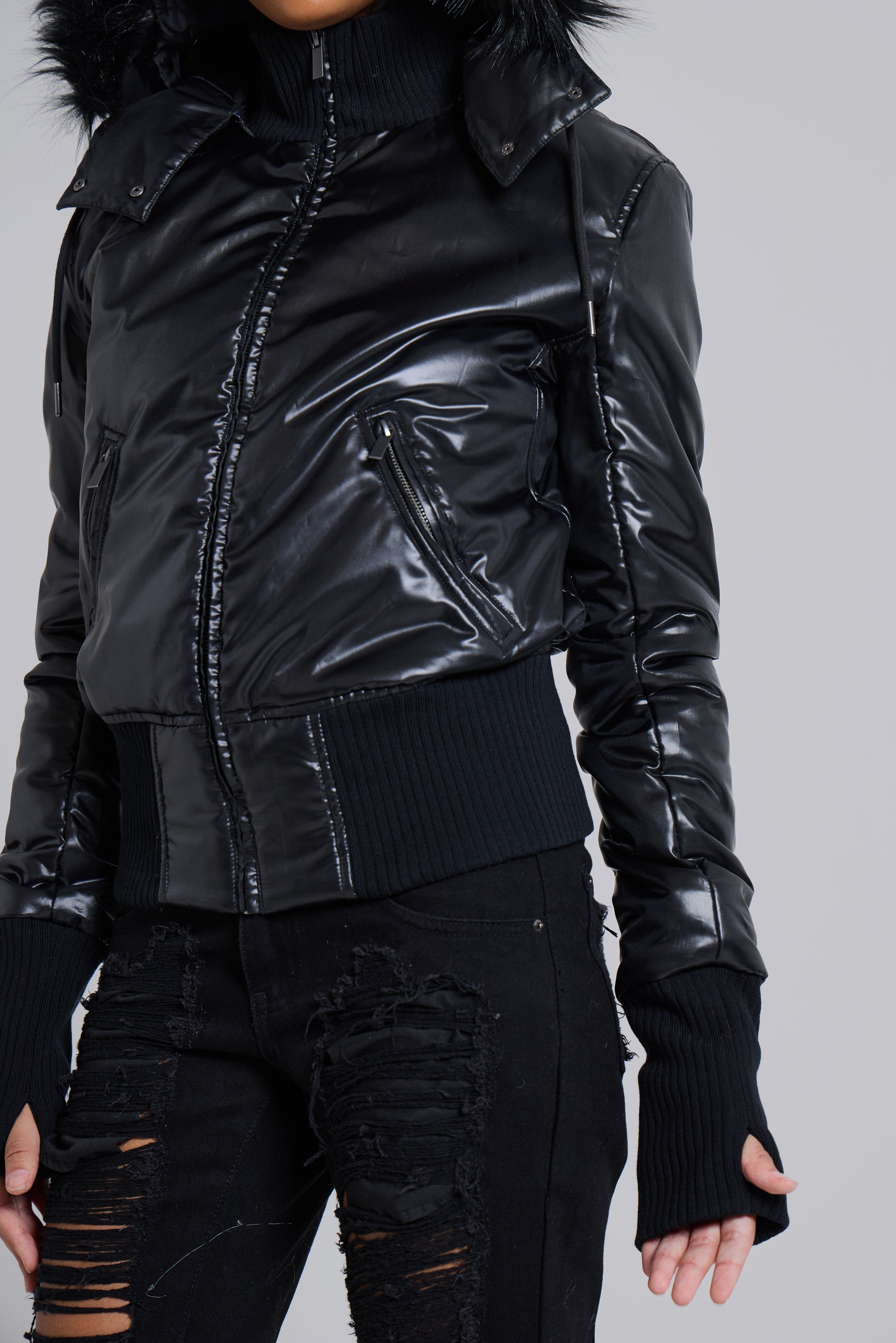 Black Mercury Puffer Jacket