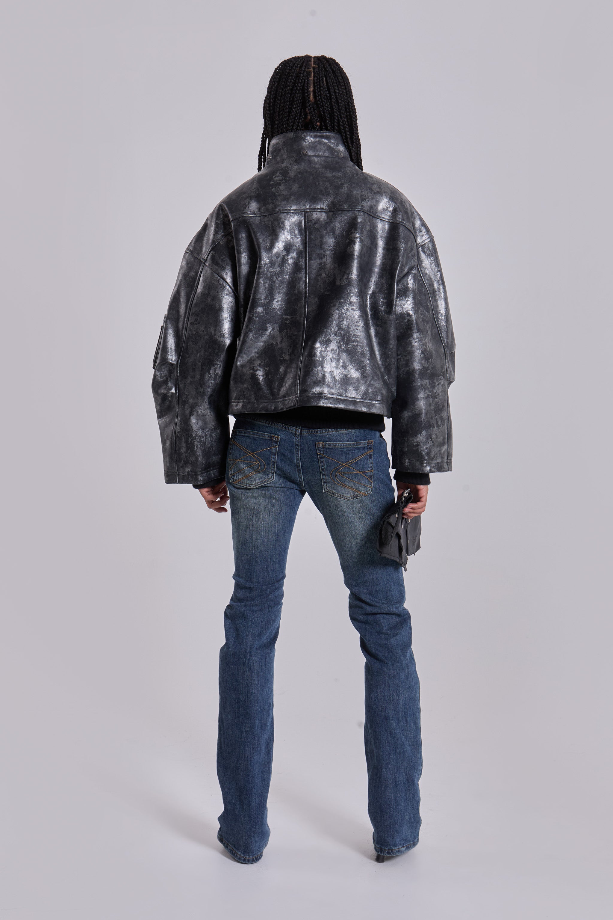 Mistra PU Leather Bomber Jacket