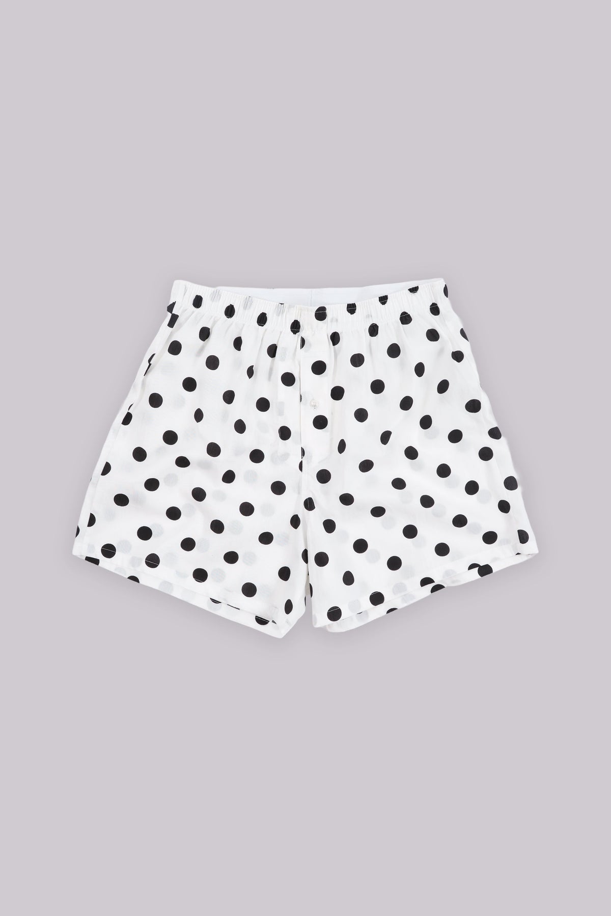 White Polka Boxers