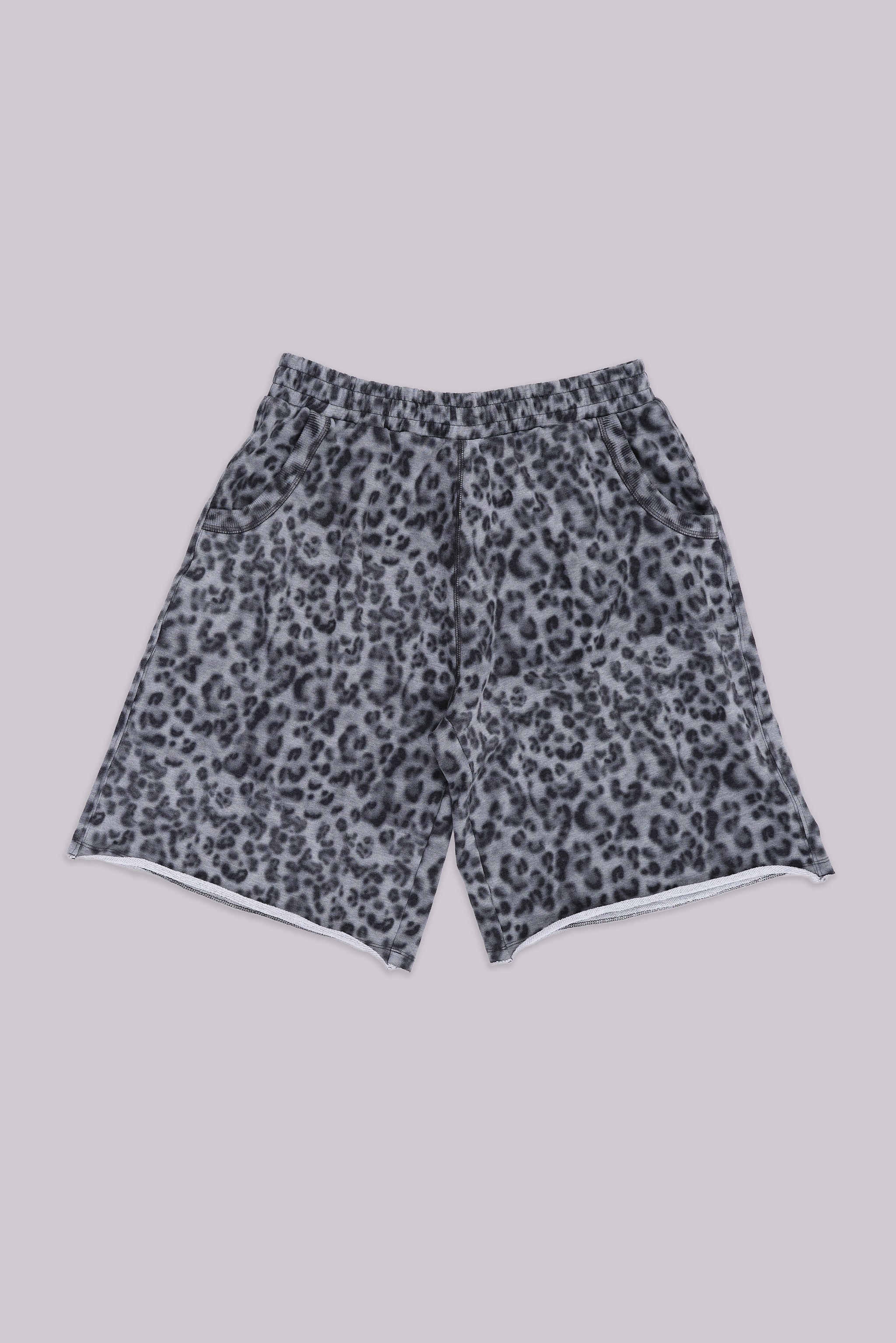 Airbrush Grey Leopard Monster Shorts