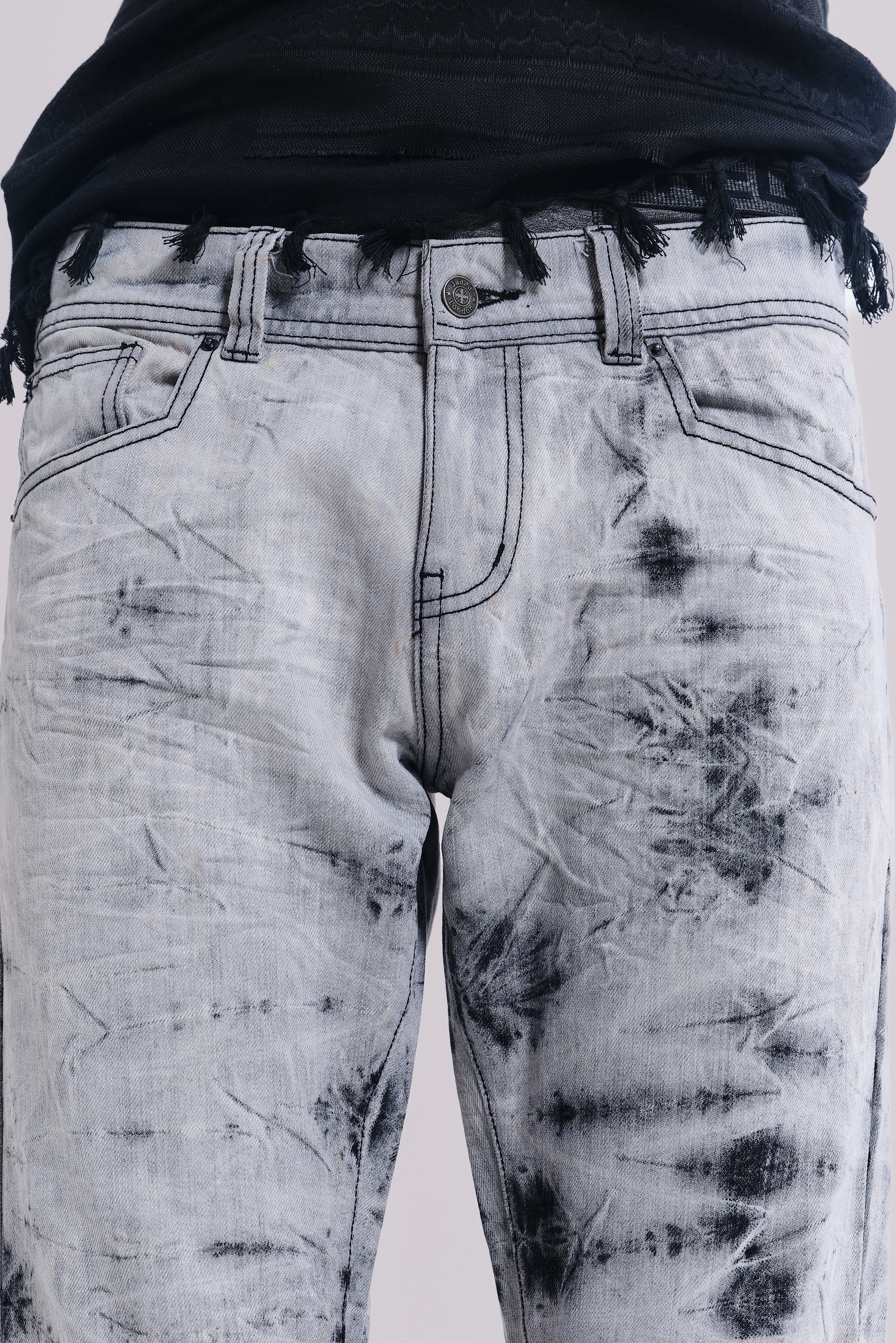 Grey Tie Dye Drift Jeans