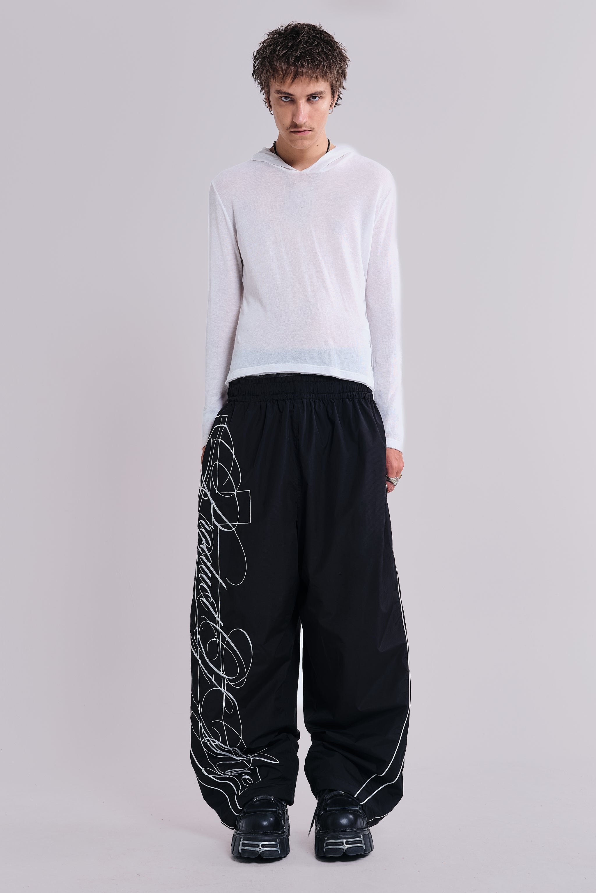 P.O.A. Black Vapor Tracksuit Bottoms