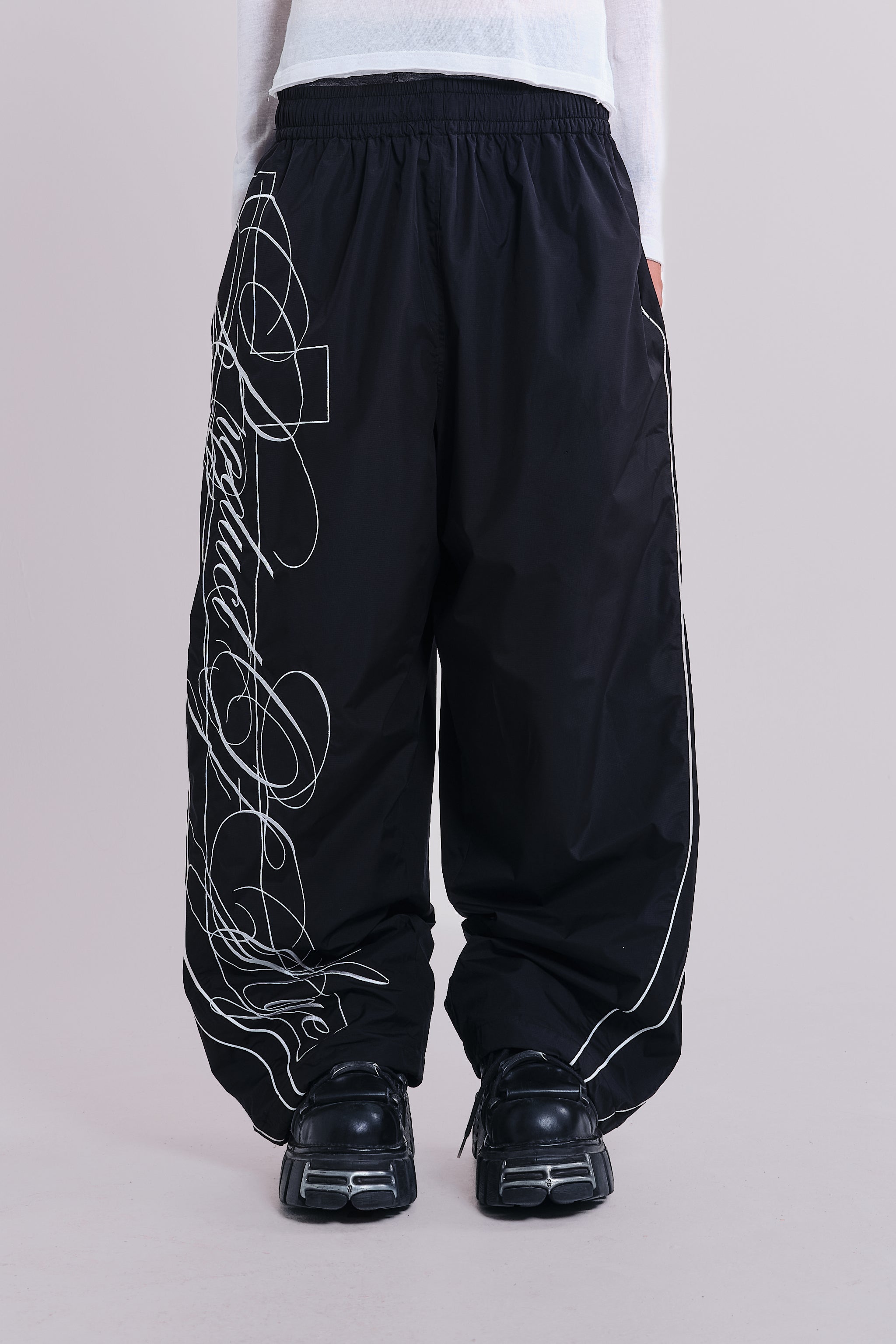P.O.A. Black Vapor Tracksuit Bottoms