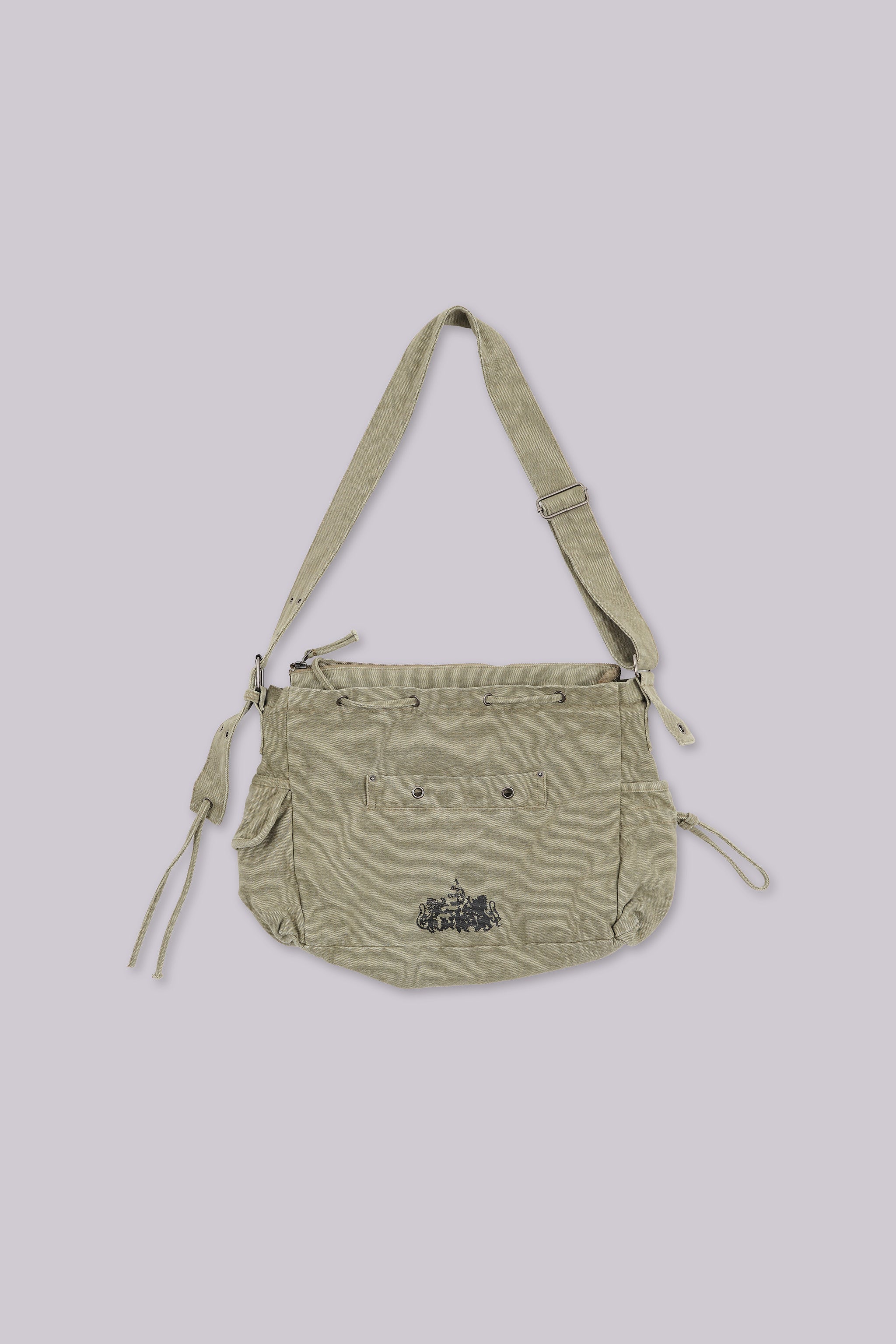 Khaki Military Utility Satchel Bag