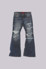 Cross Chain Blue Drift Jeans