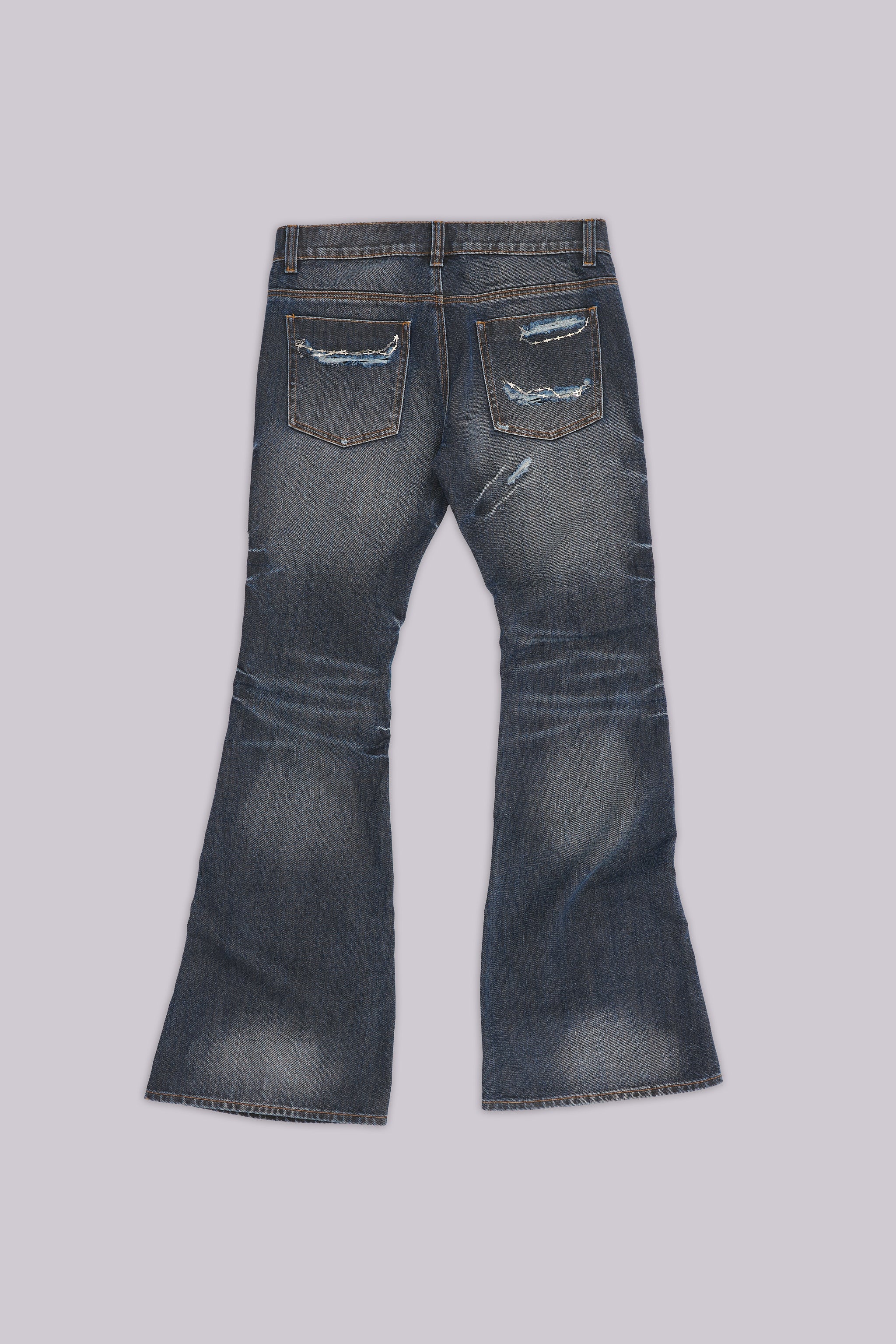 Cross Chain Blue Drift Jeans