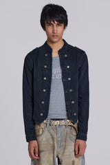 Rebel Military Jacket in Washed Black