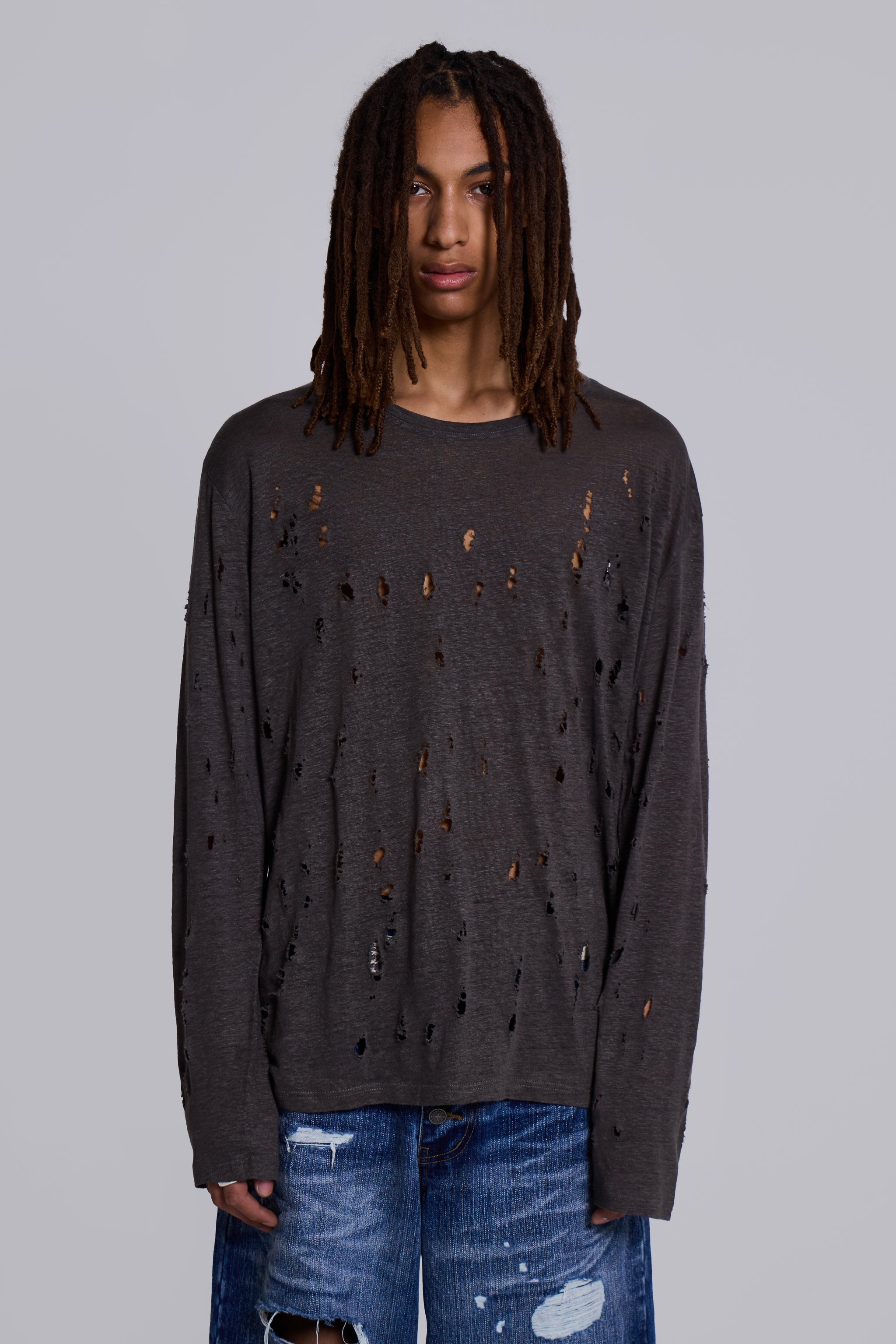 Rifle Distressed Knit Top