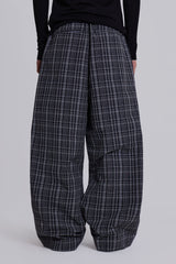 Black Check Goliath Suit Trousers