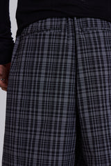 Black Check Goliath Suit Trousers