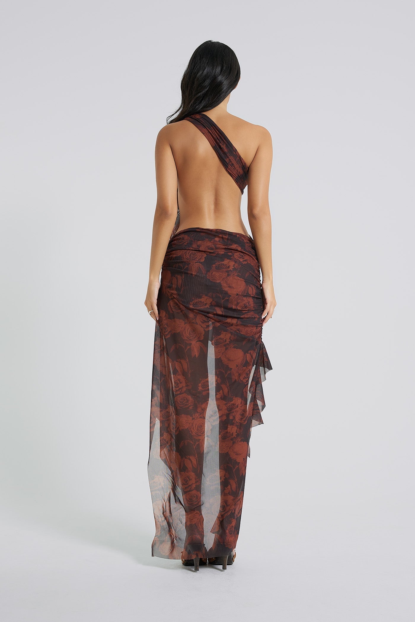 Athena One Shoulder Draped Maxi Dress