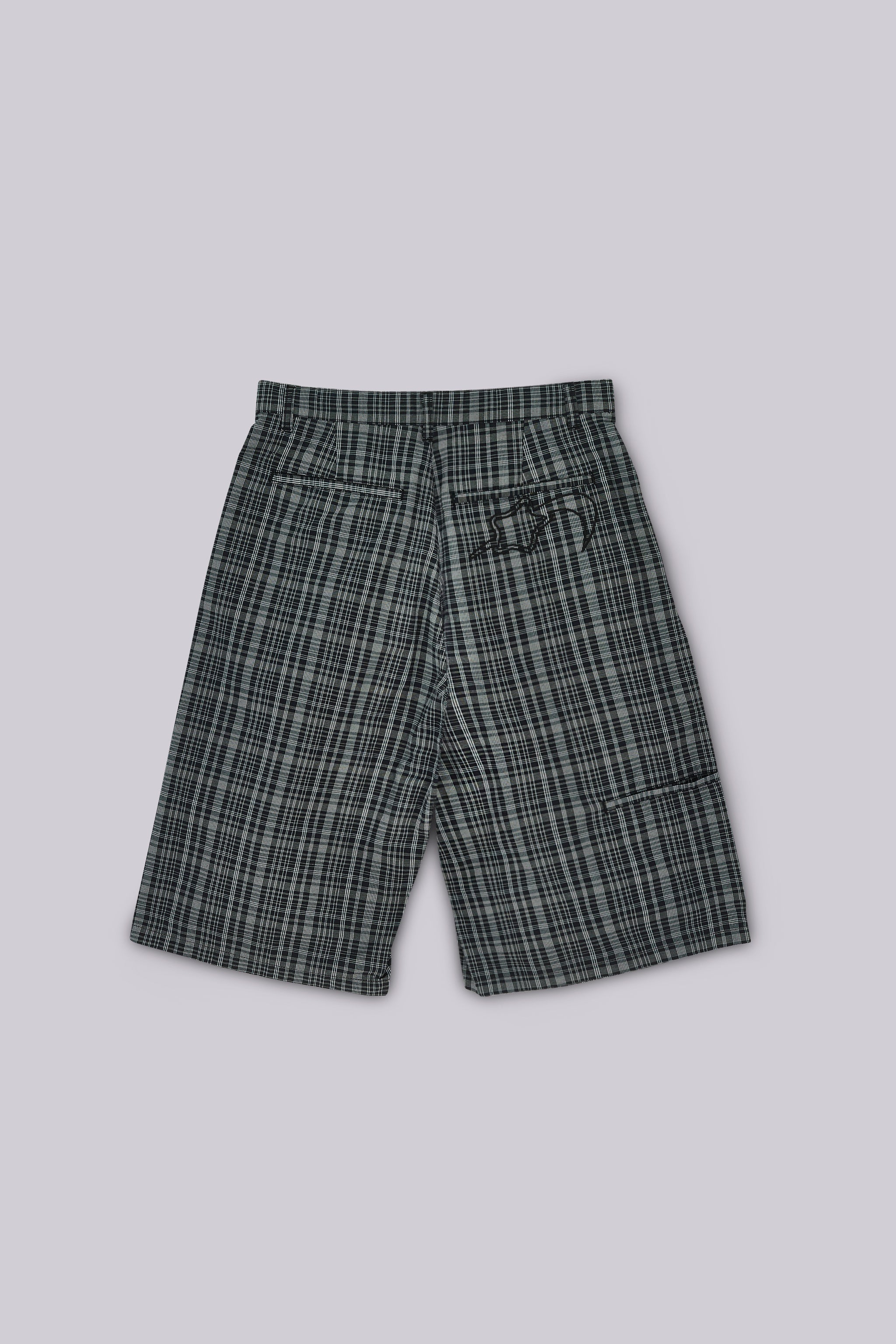 Black Check Jumbo Jorts