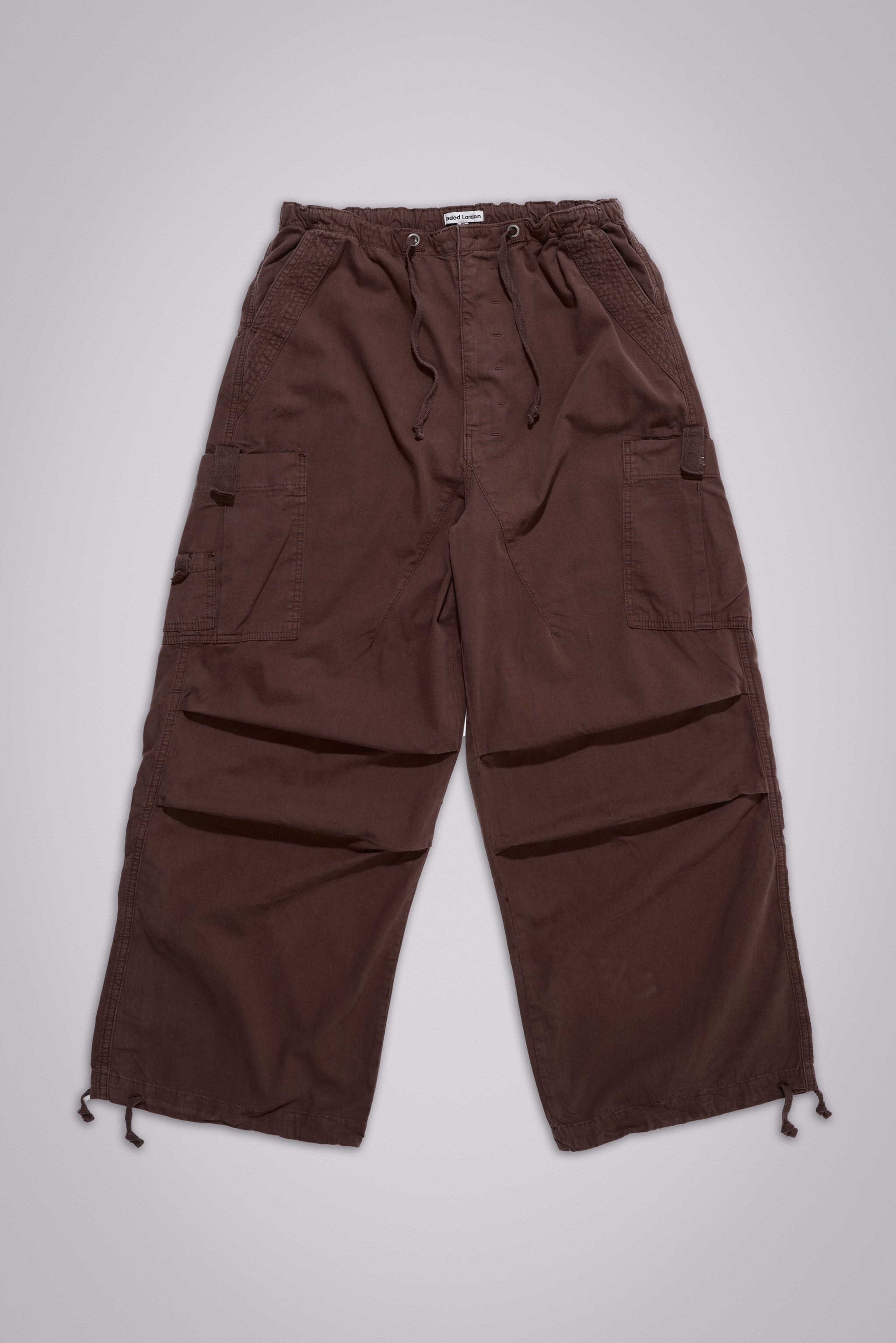 Brown Parachute Cargo Pants