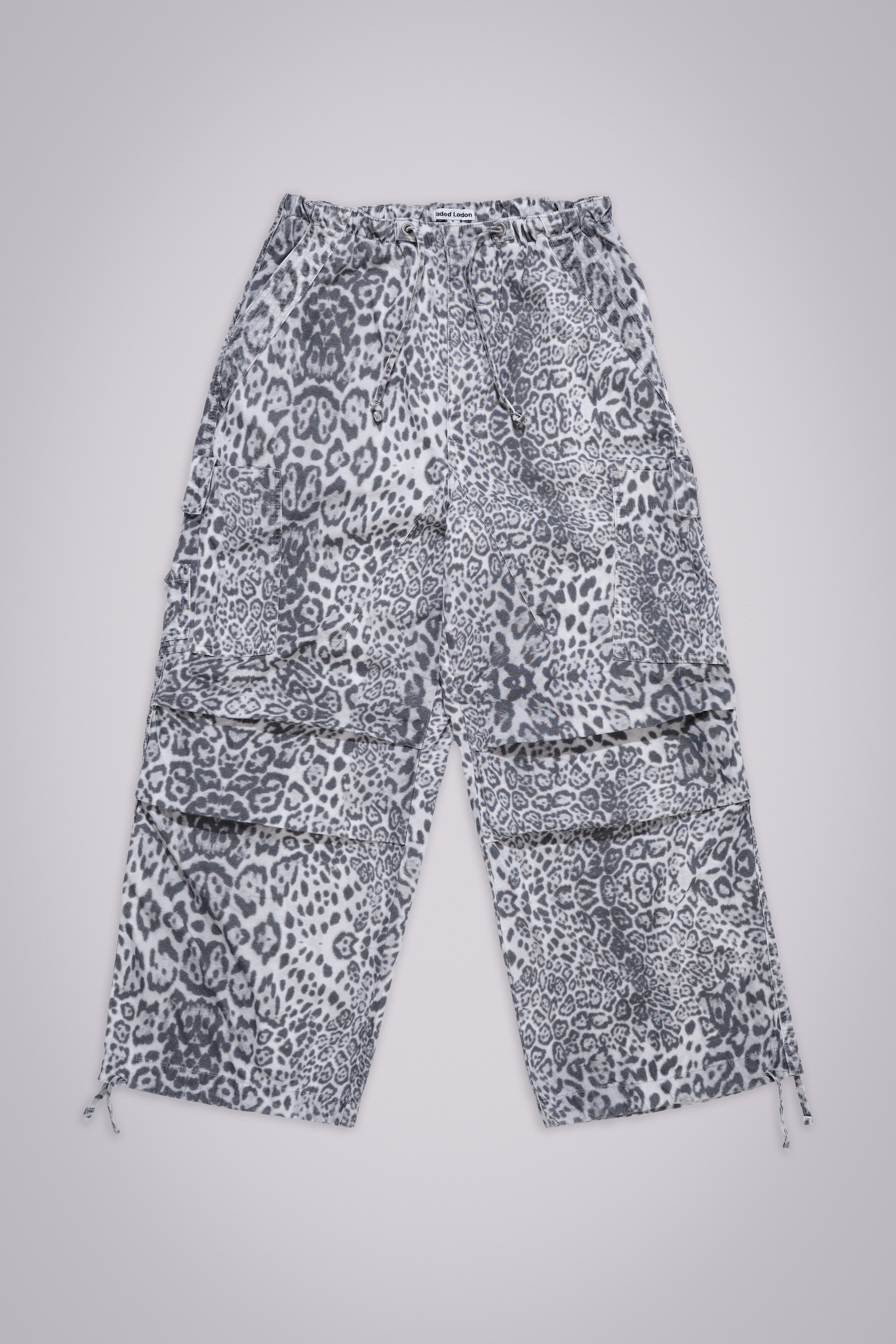 Snow Leopard Parachute Pants