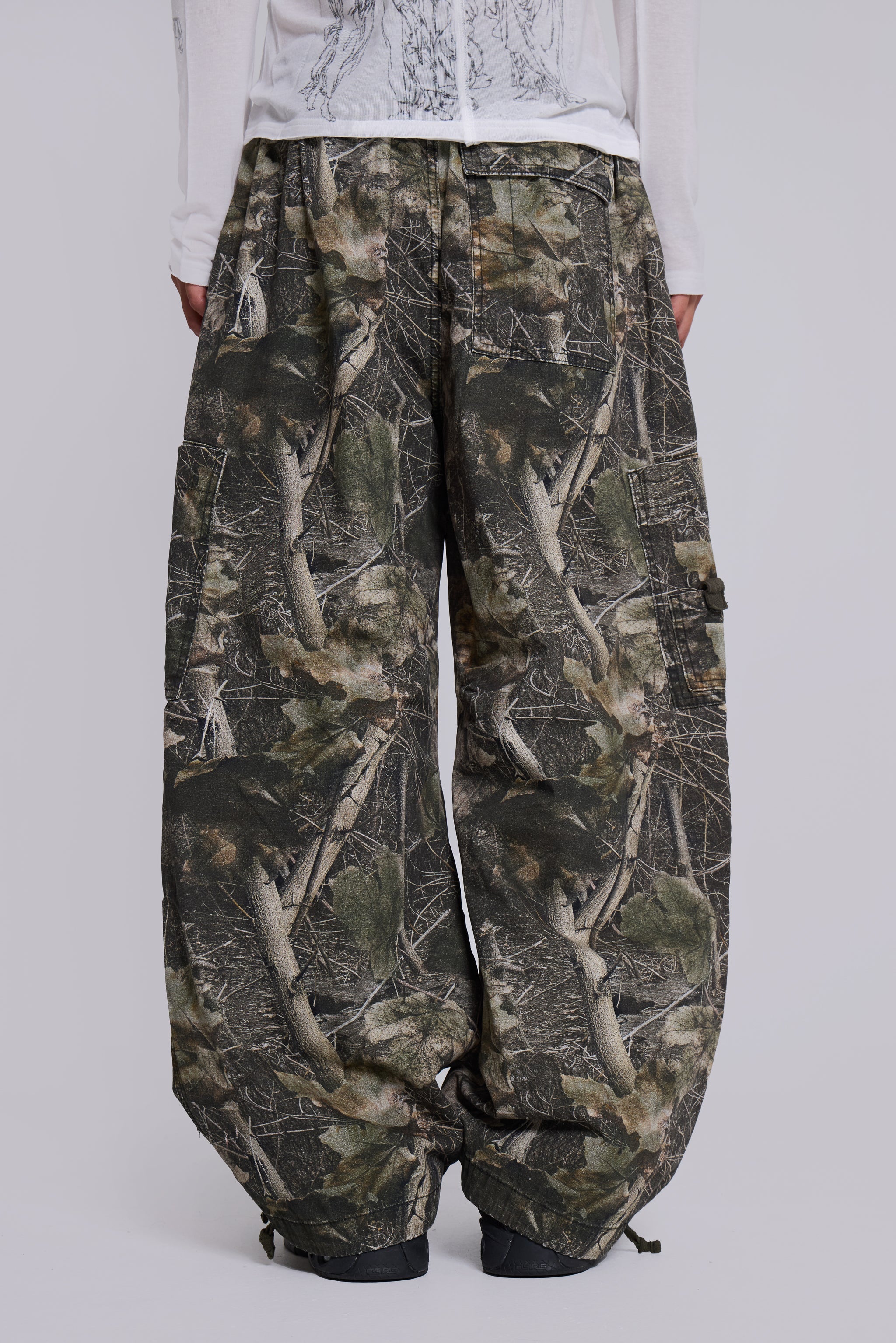 Woodland Camo Parachute Pants