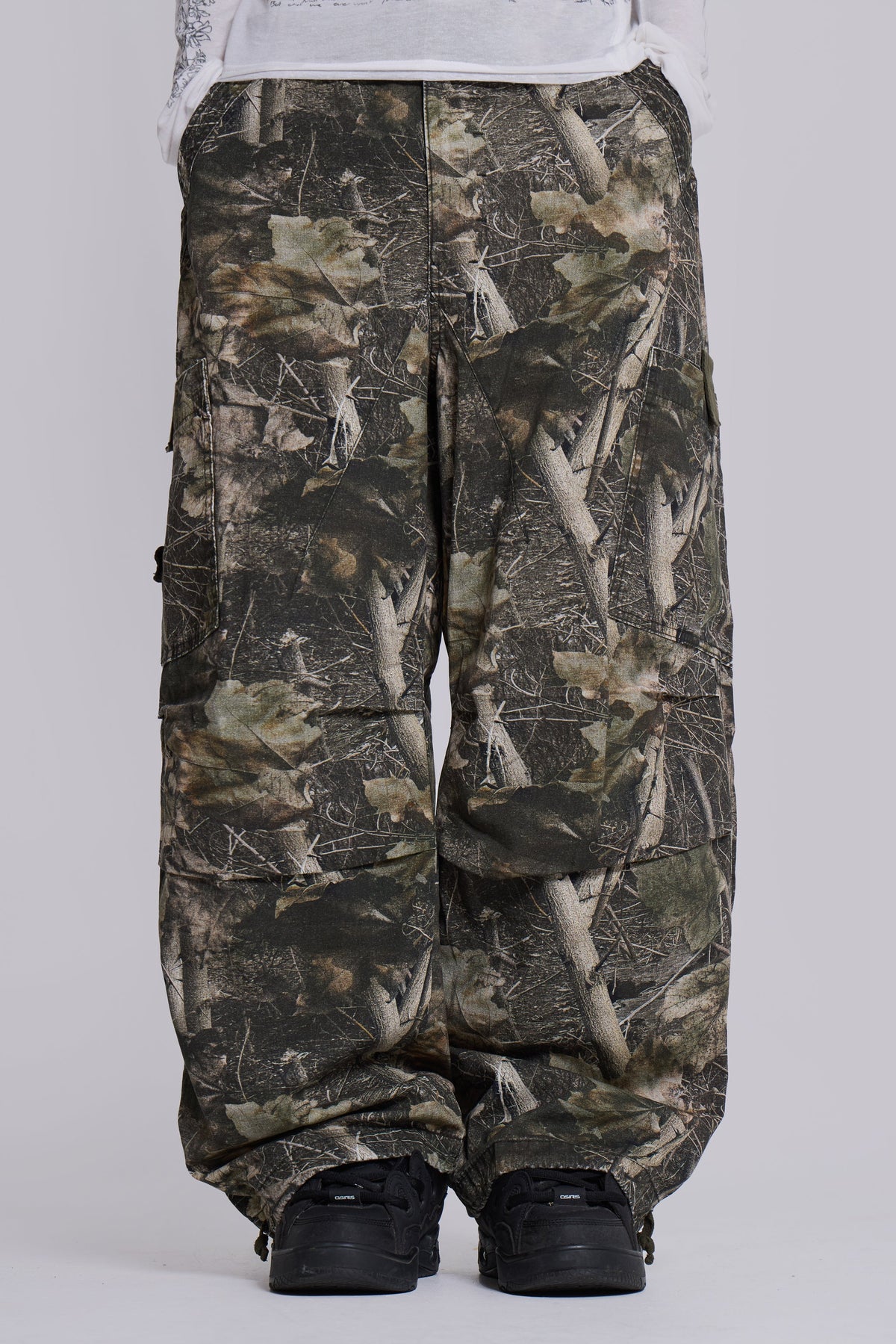 Woodland Camo Parachute Pants