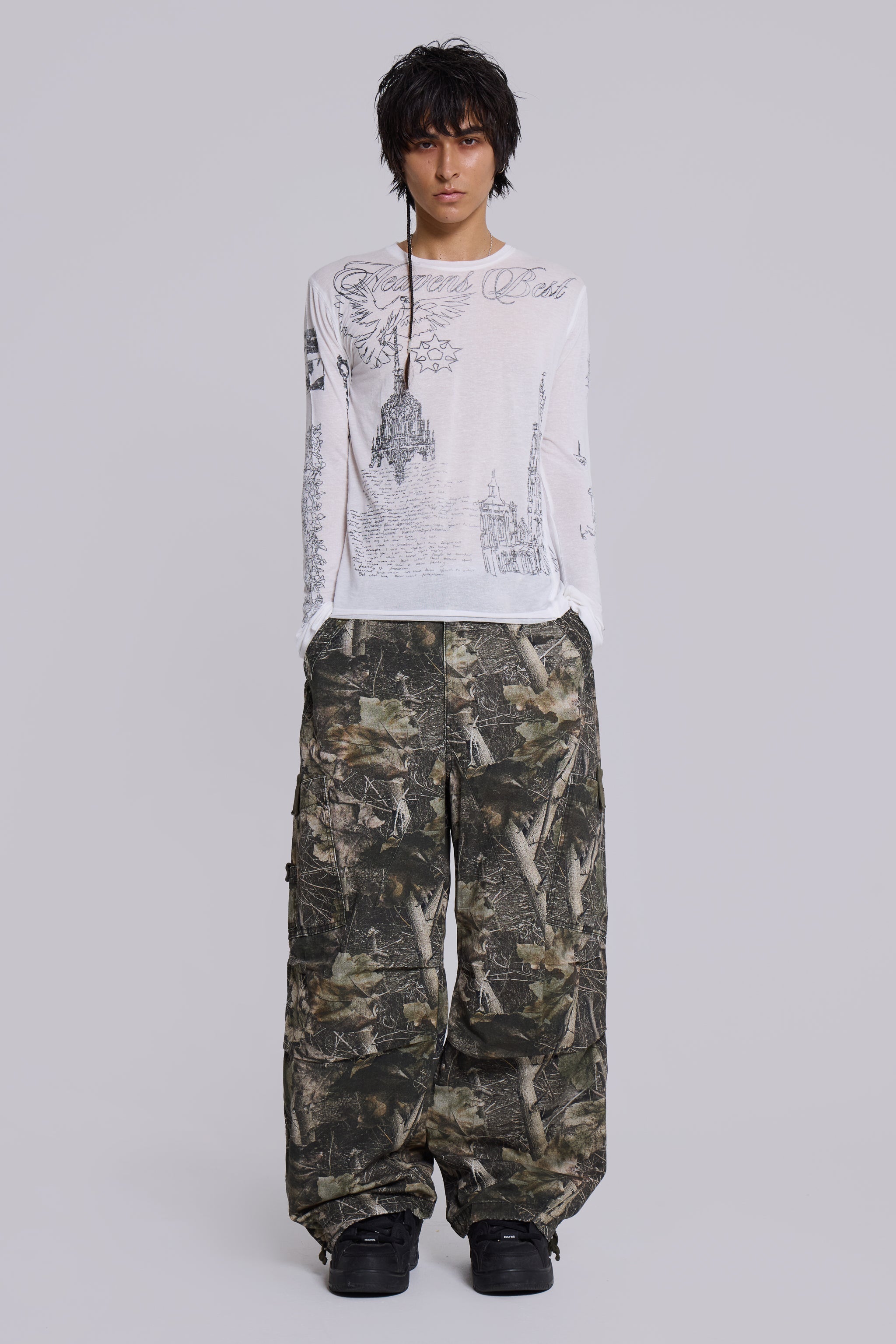 Woodland Camo Parachute Pants