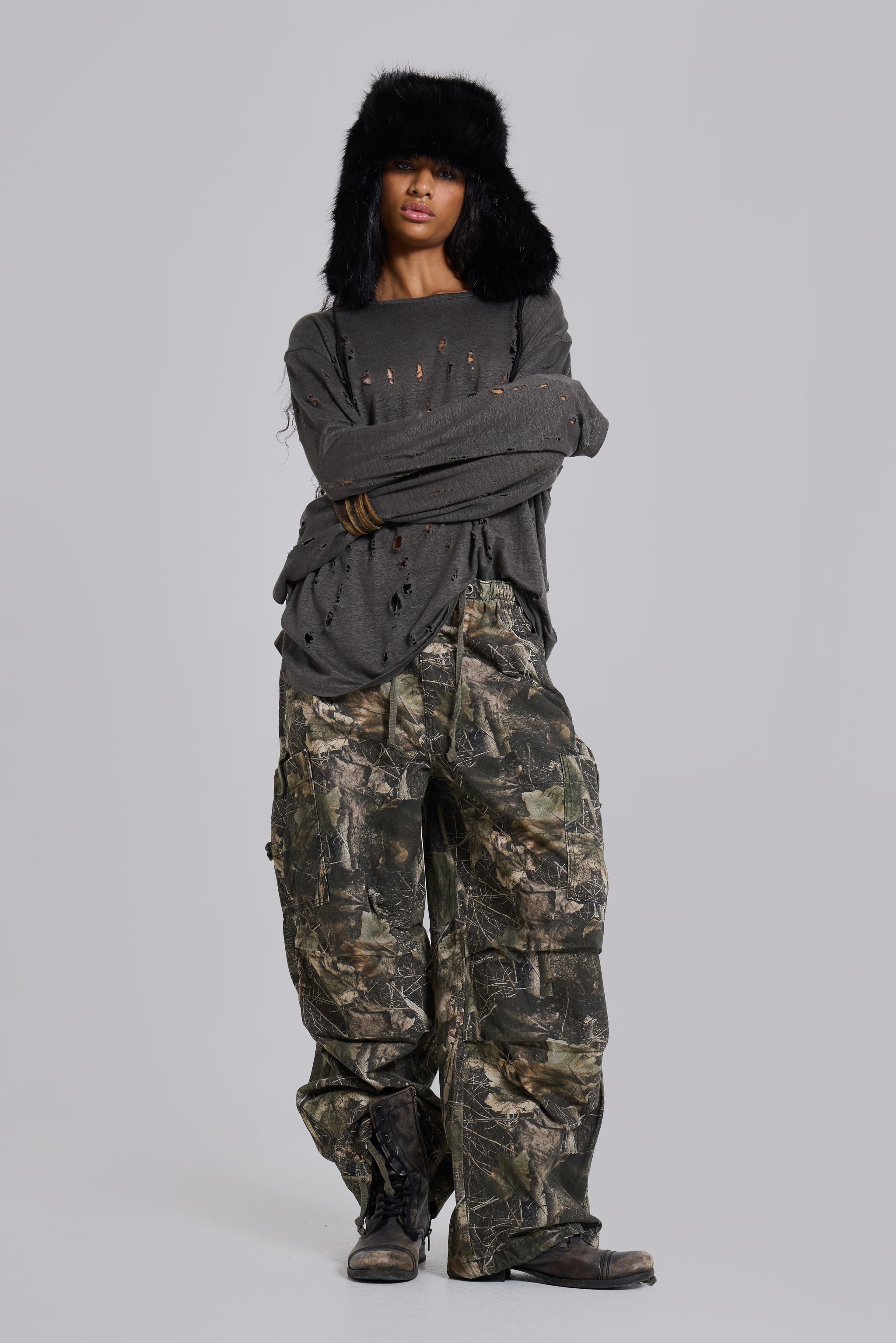 Woodland Camo Parachute Pants