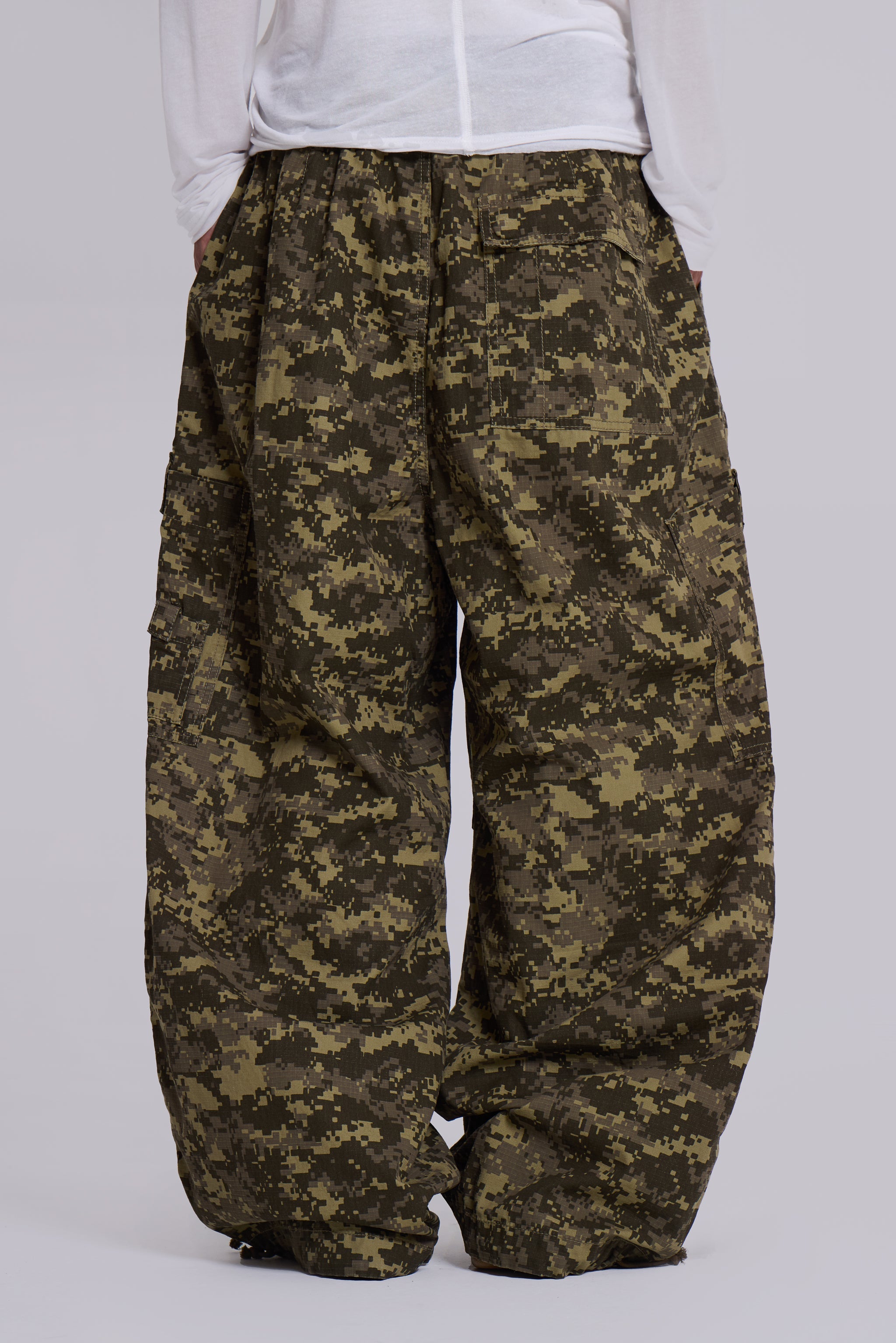 Digi Camo Ripstop Parachute Pants