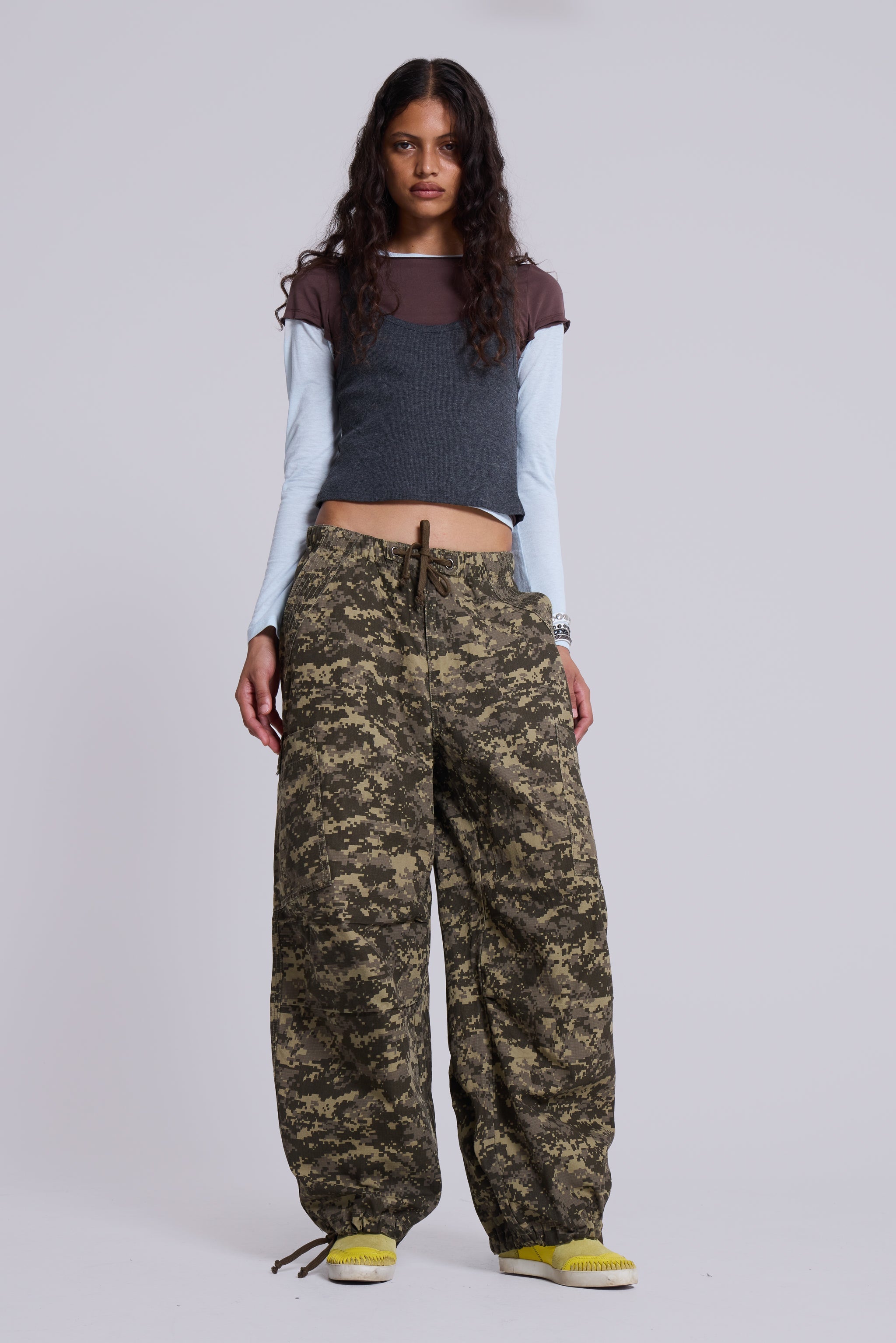 Digi Camo Ripstop Parachute Pants