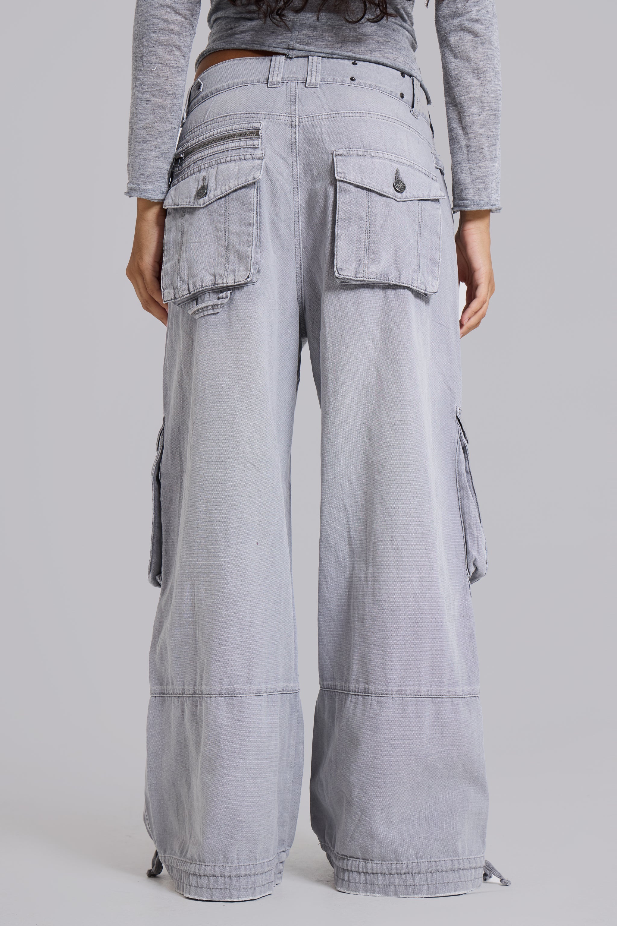 Washed Grey Decoy Cargos