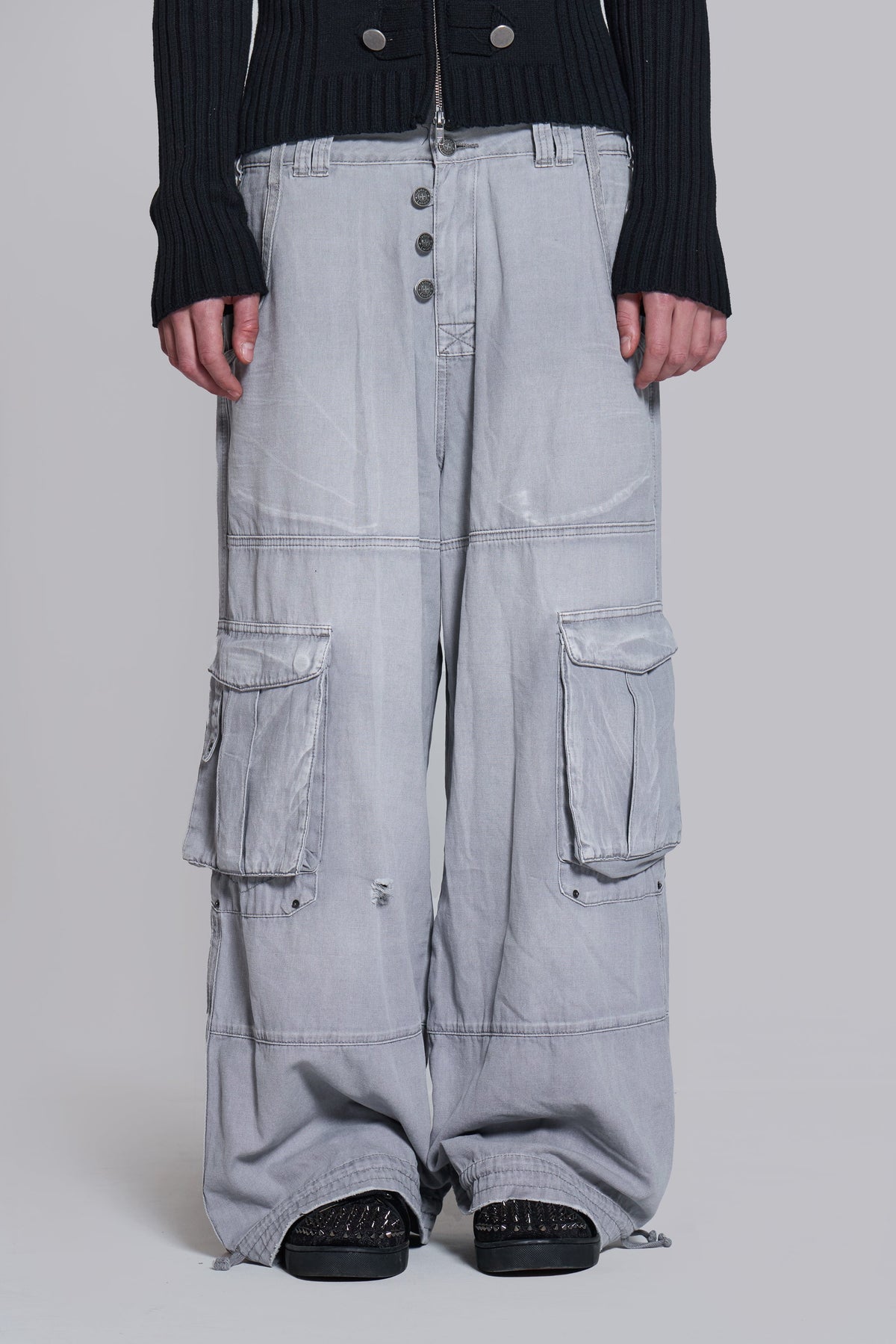 Washed Grey Decoy Cargos