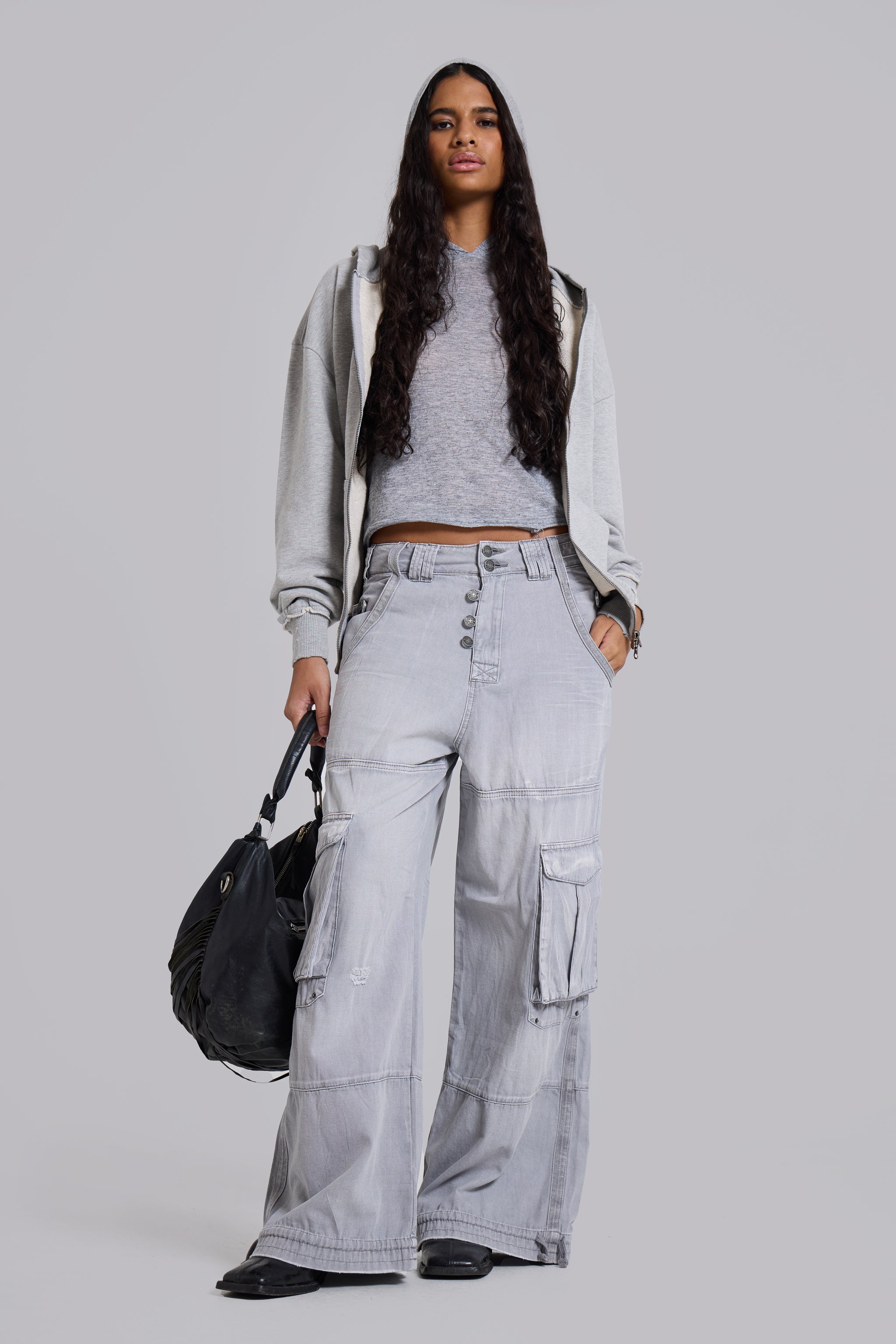 Washed Grey Decoy Cargos