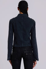 Rebel Military Jacket in Washed Black