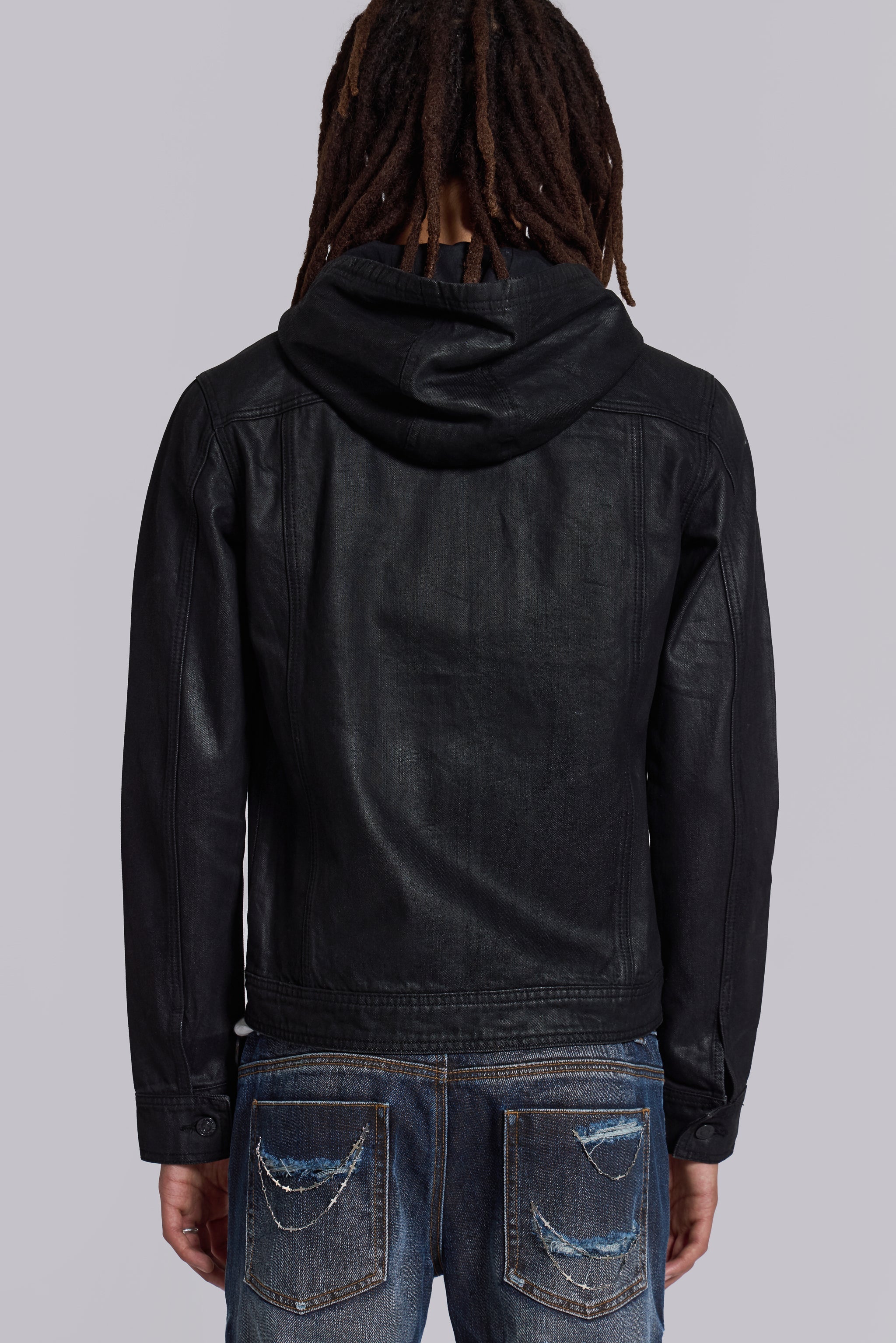 Bedrock Waxed Hooded Denim Jacket