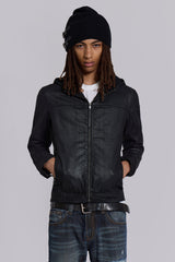 Bedrock Waxed Hooded Denim Jacket