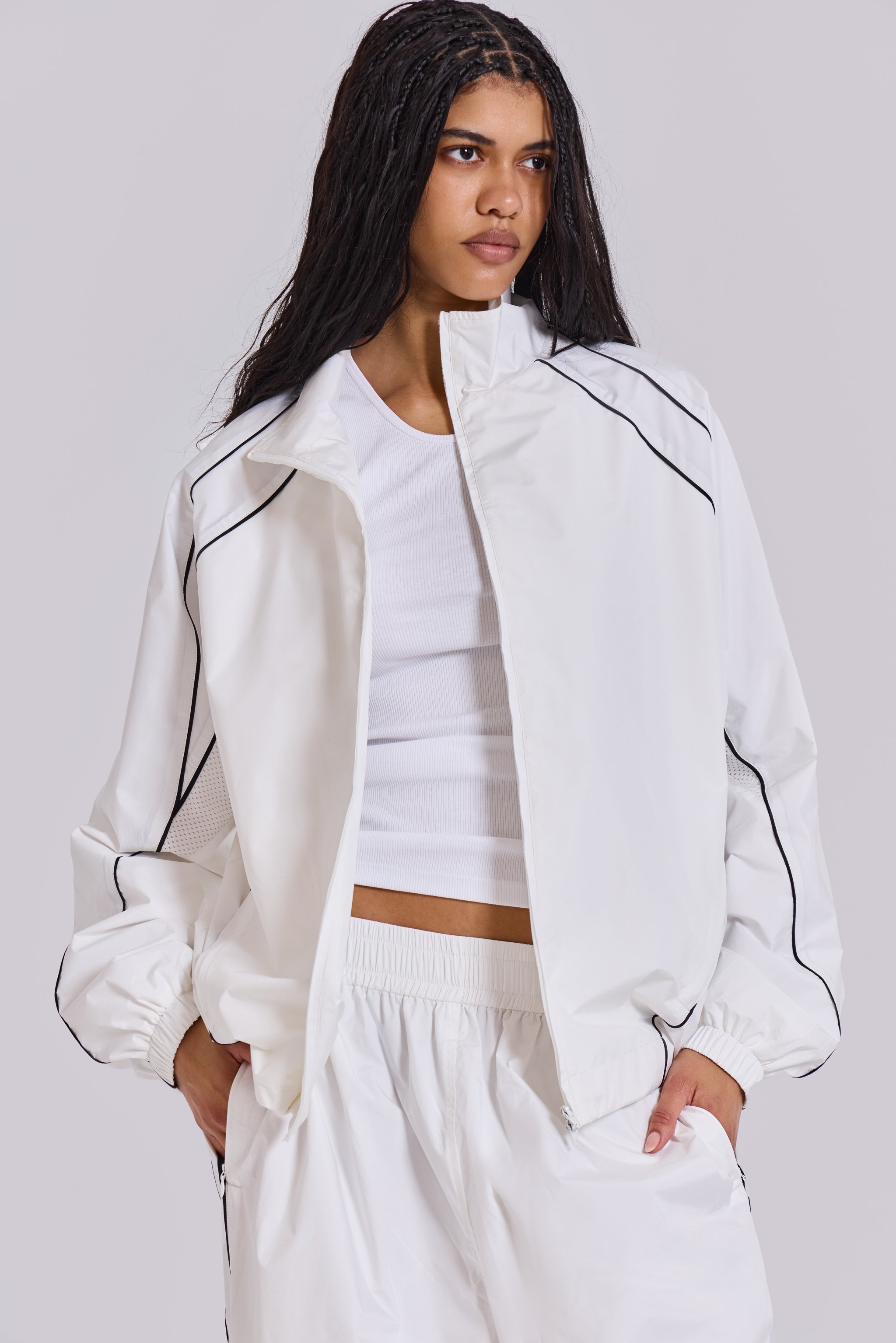 White Vapor Tracksuit Top