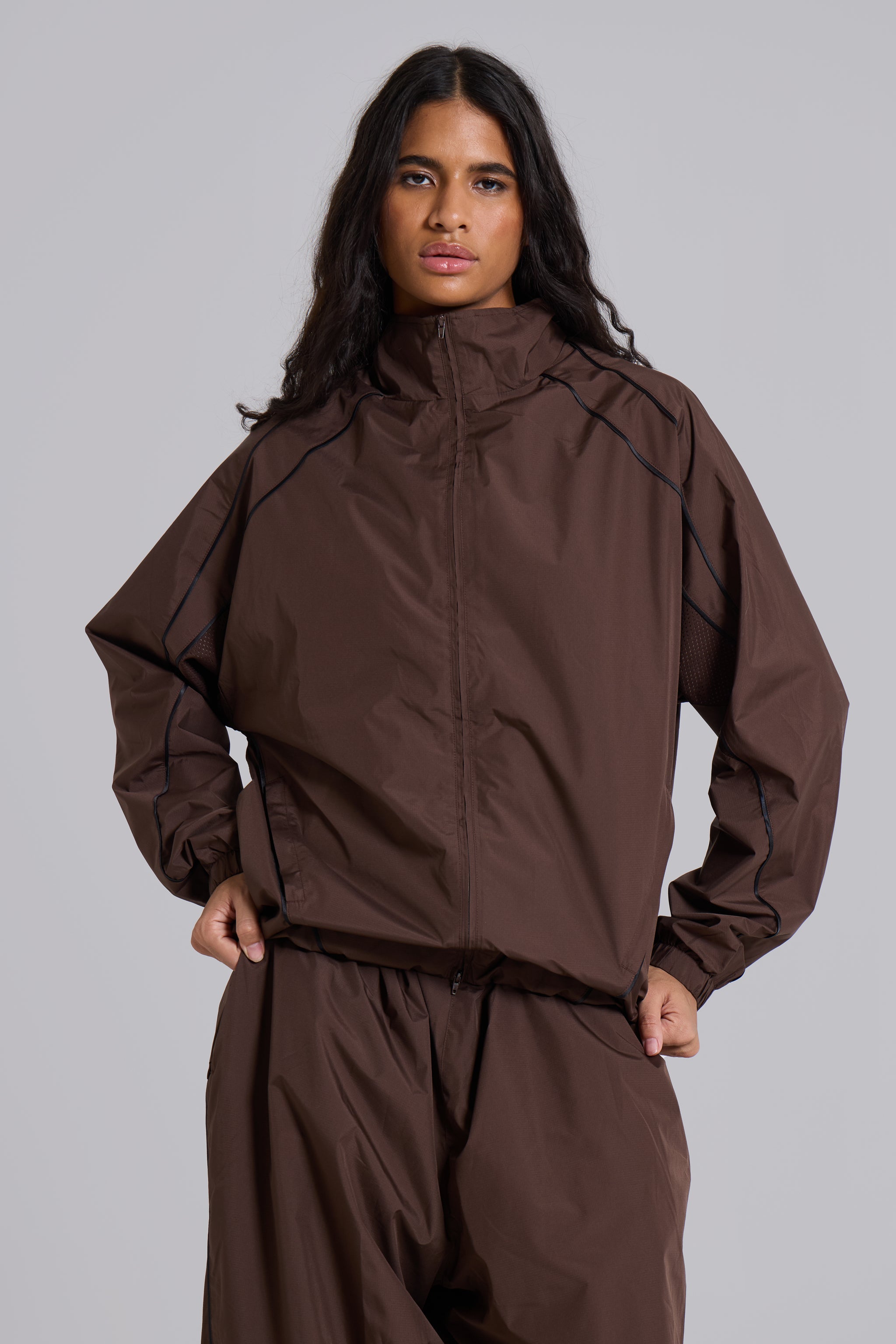 Brown Vapor Tracksuit Top