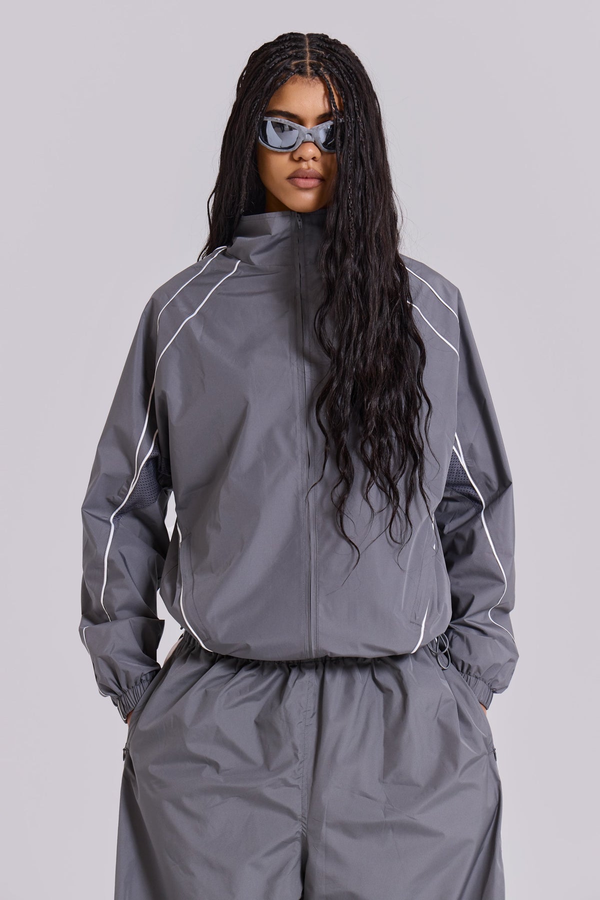 Grey Vapor Tracksuit Top