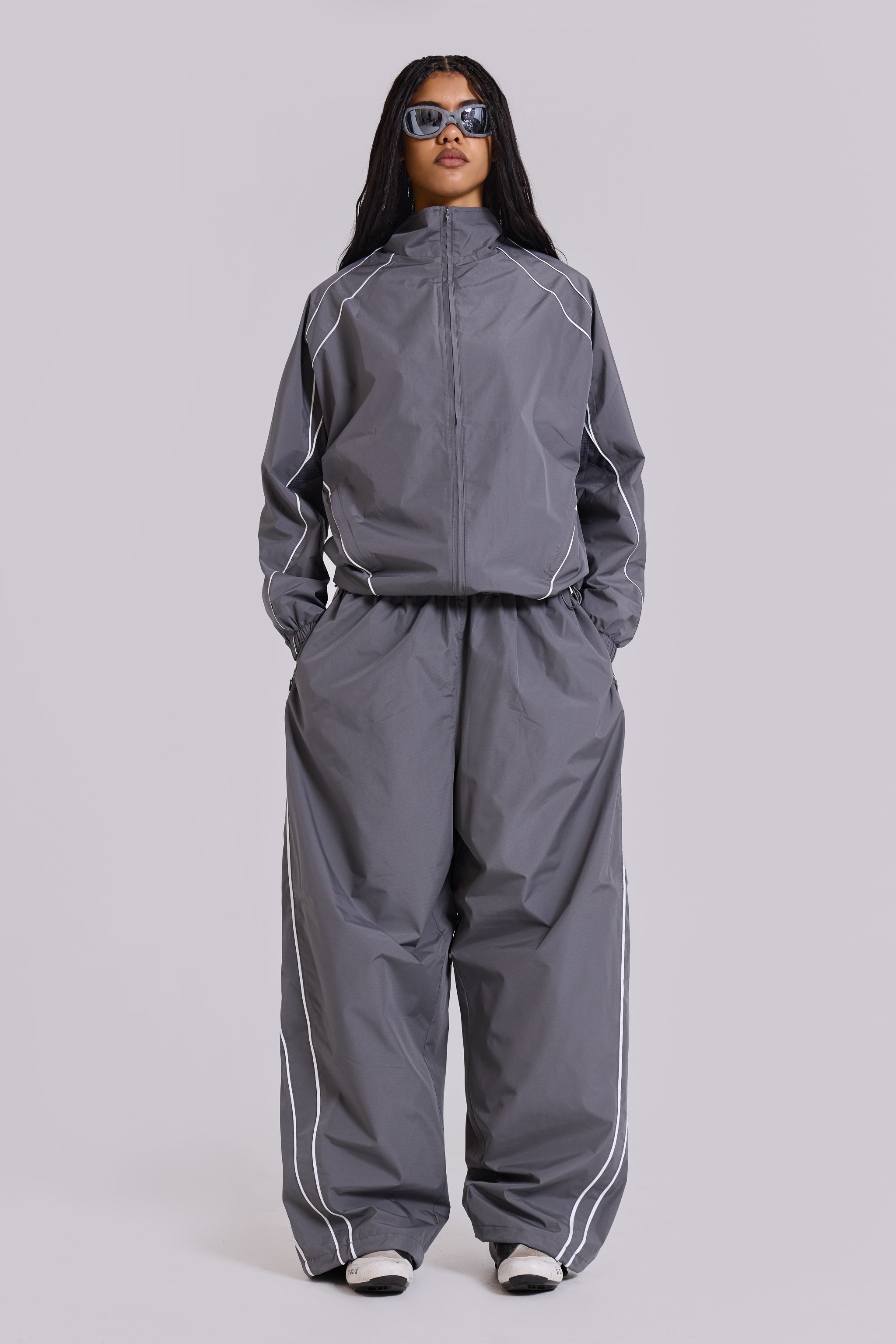 Grey Vapor Tracksuit Bottoms