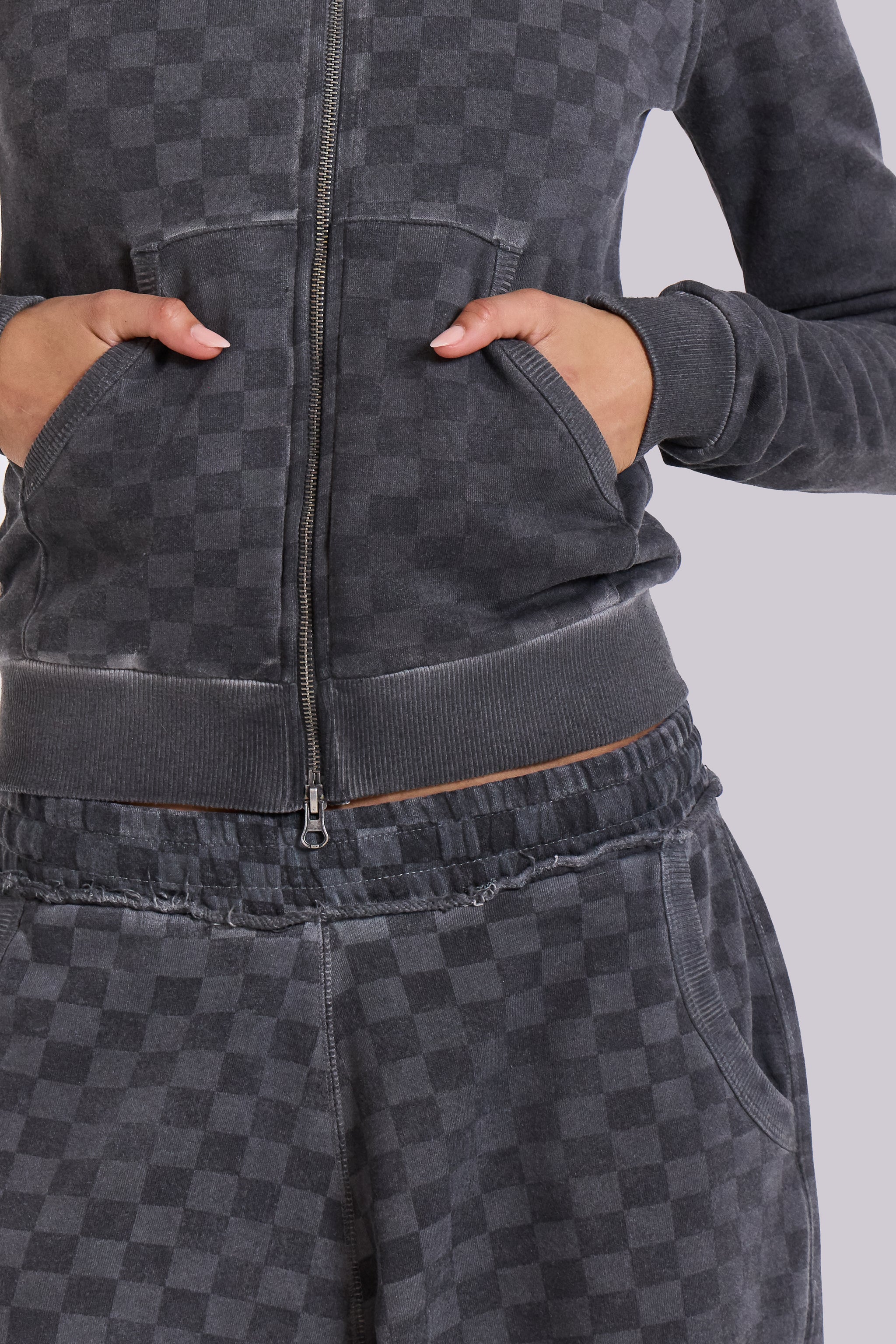 Checkerboard Mini Monster Hoodie