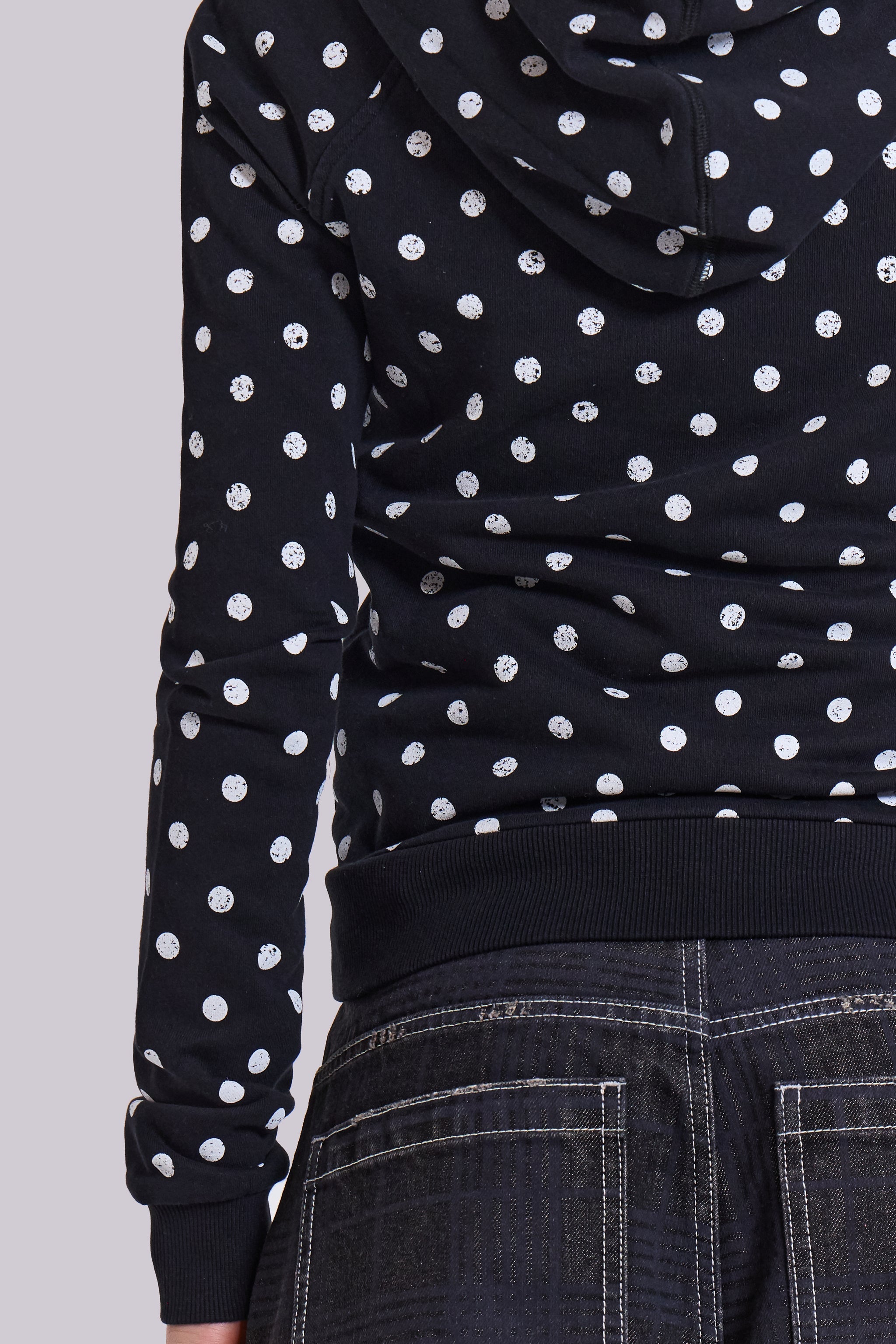 Mono Black Polkadot Hoodie