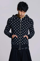Mono Black Polkadot Hoodie