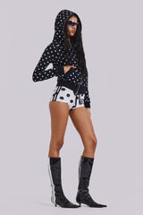 Mono Black Polkadot Hoodie