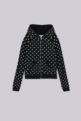 Mono Black Polkadot Hoodie