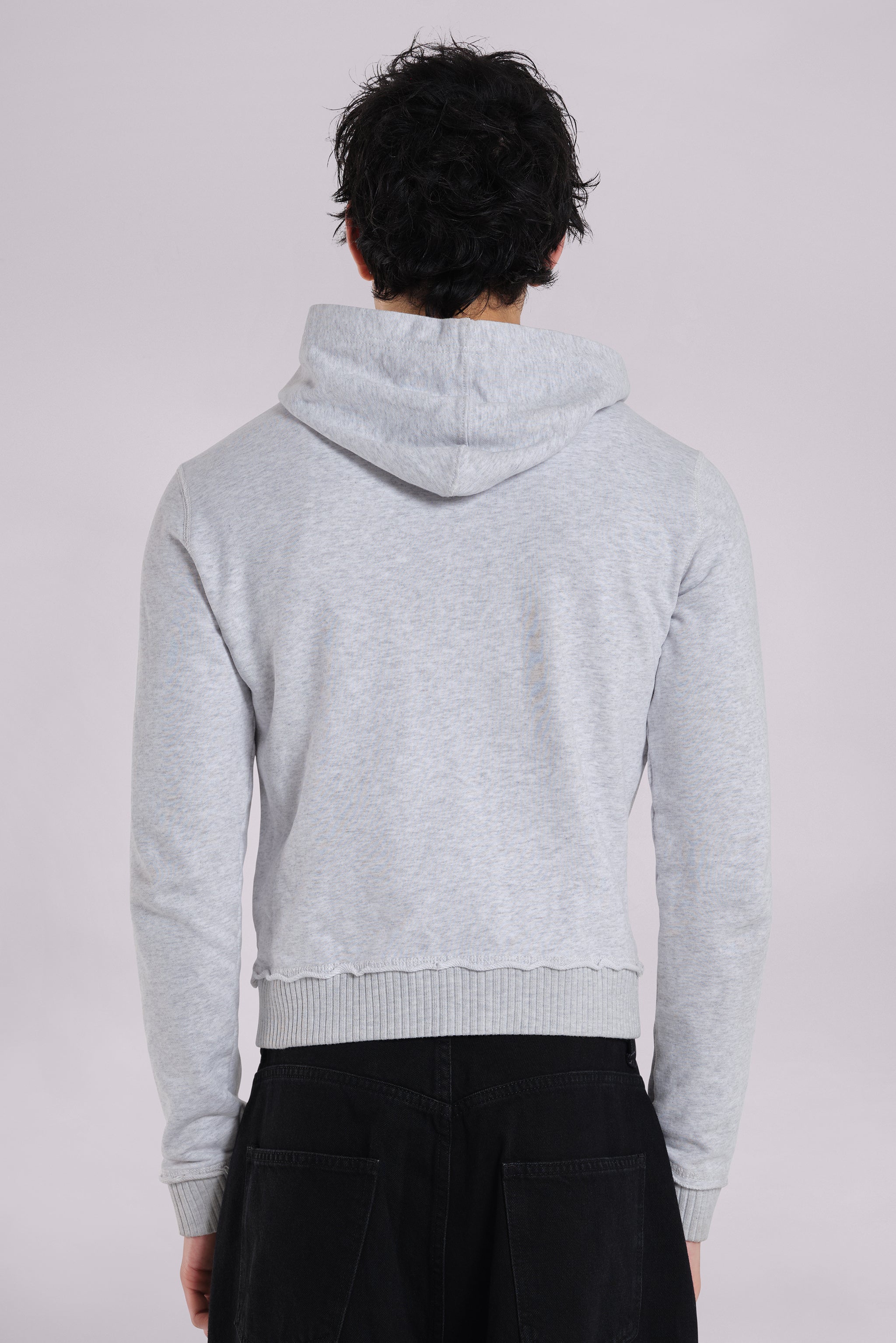 Grey Marl Military Hoodie