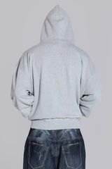 Grey Oversized Monster Hoodie