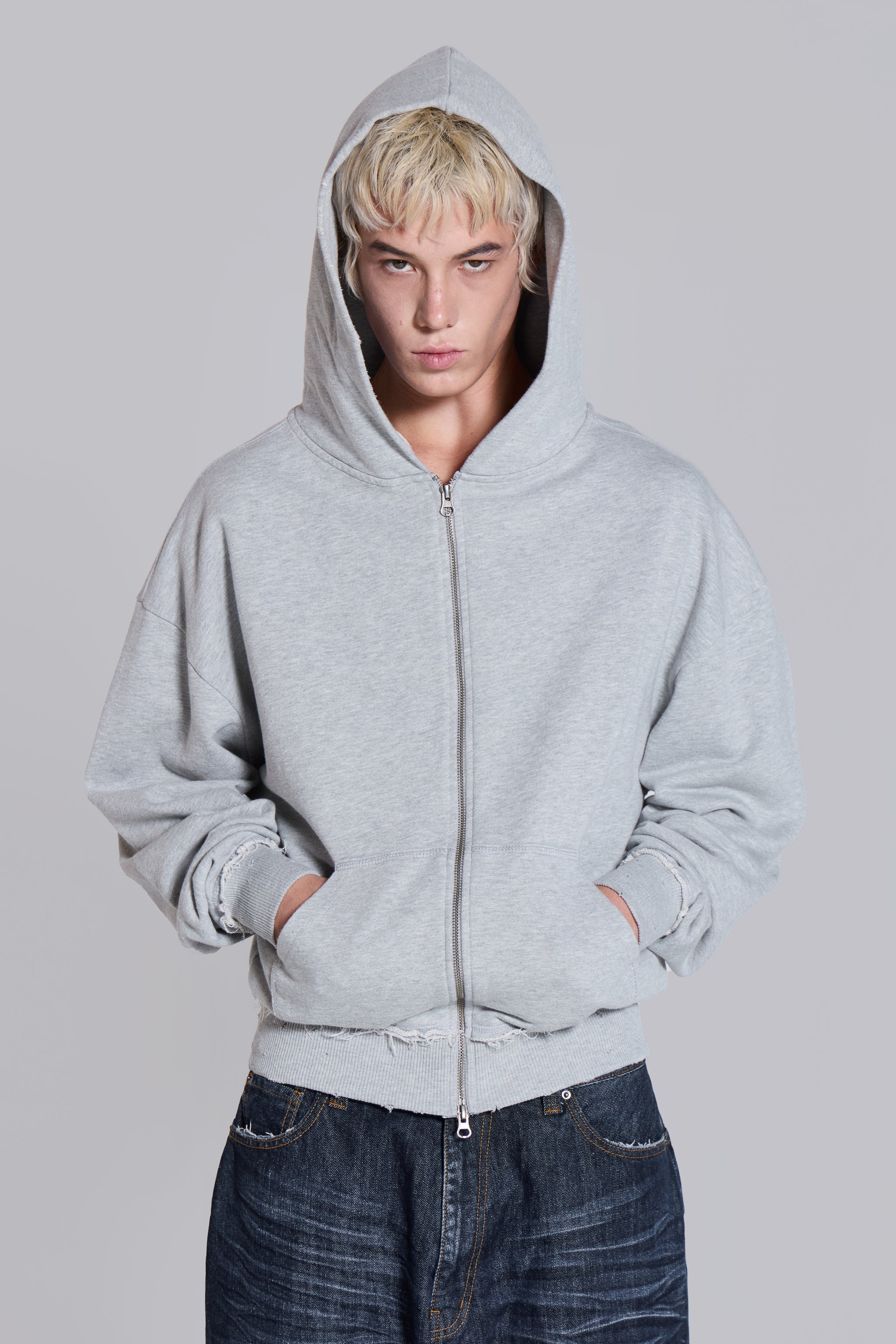 Grey Oversized Monster Hoodie