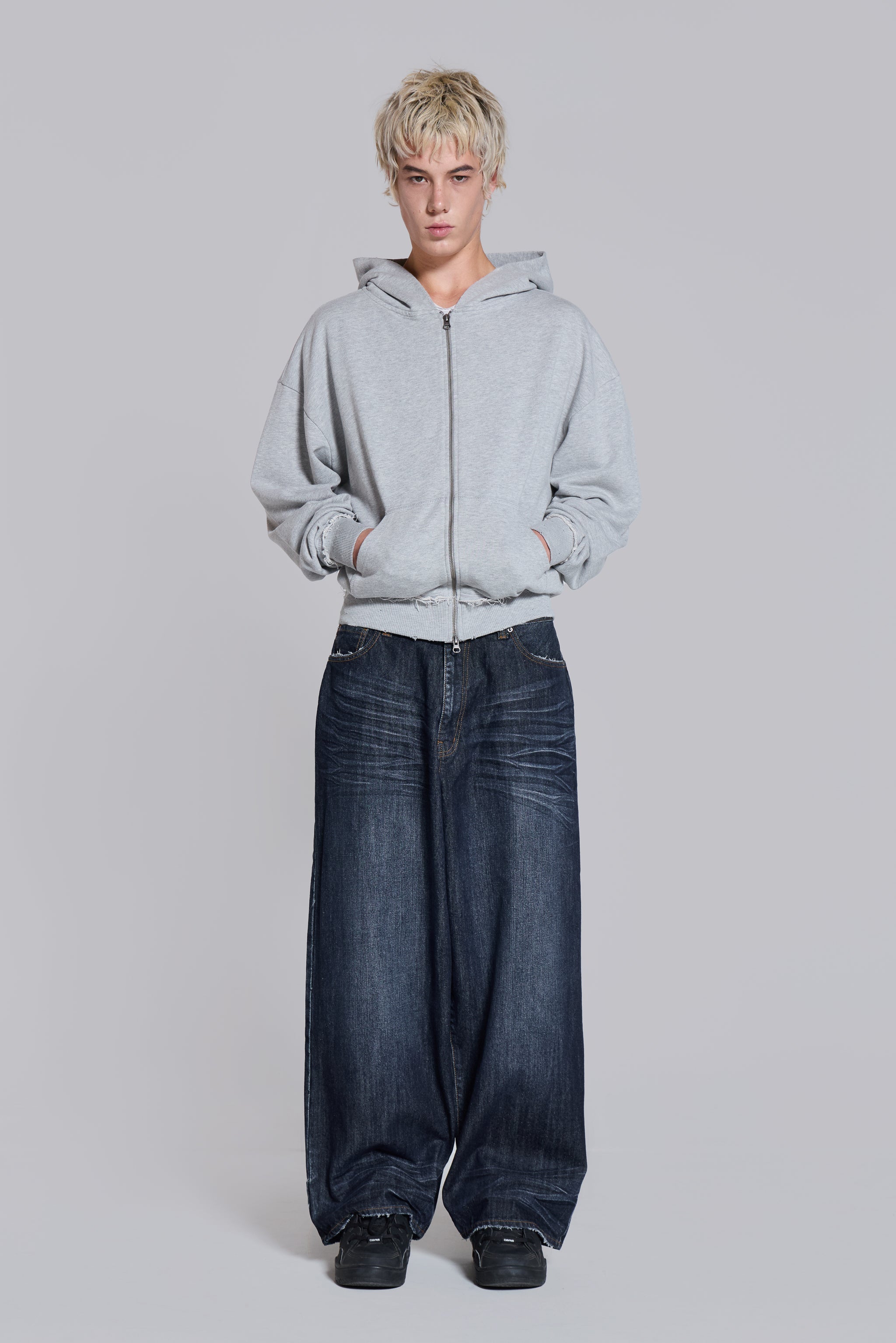 Grey Oversized Monster Hoodie