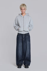 Grey Oversized Monster Hoodie