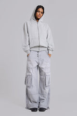 Grey Oversized Monster Hoodie