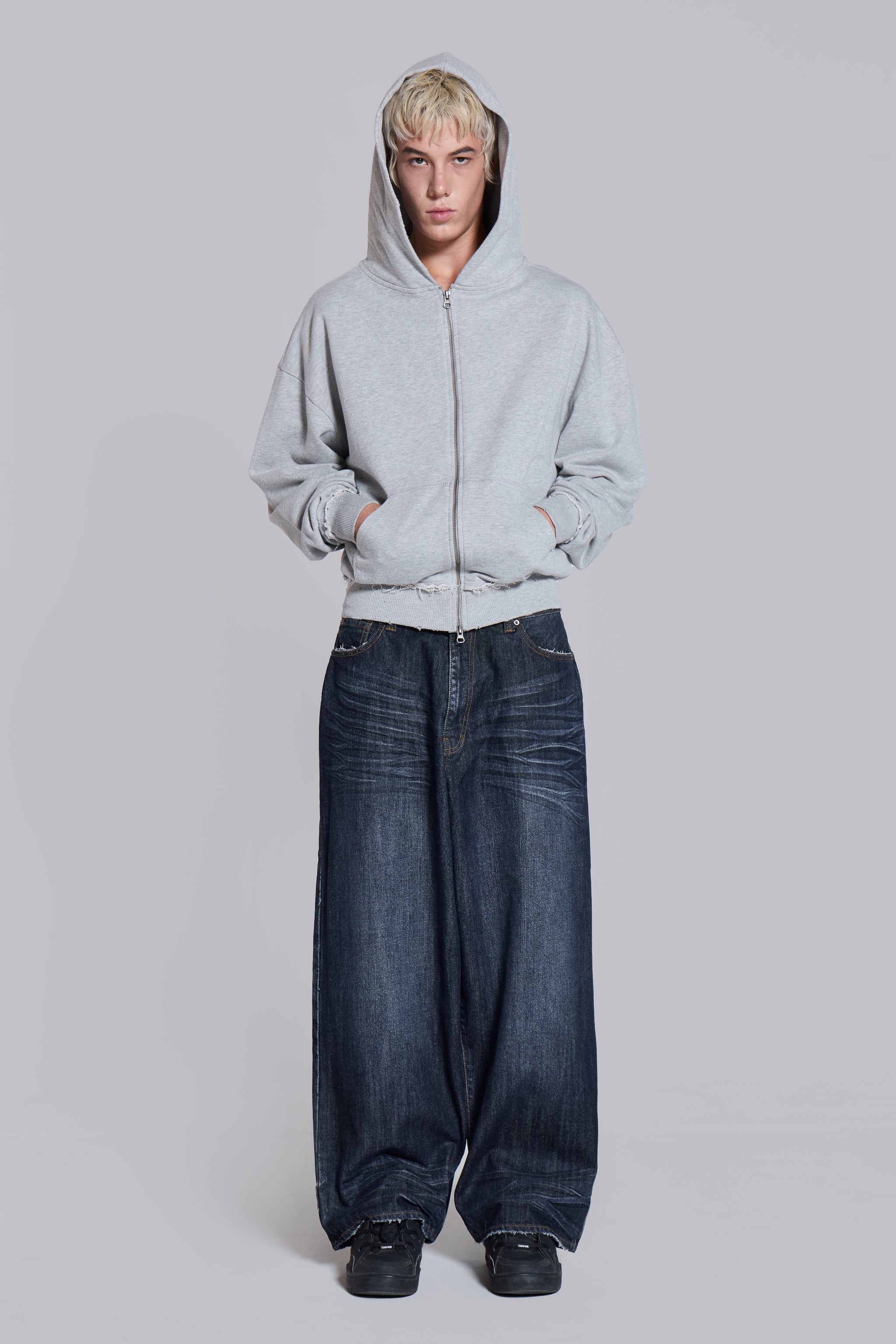 Grey Oversized Monster Hoodie