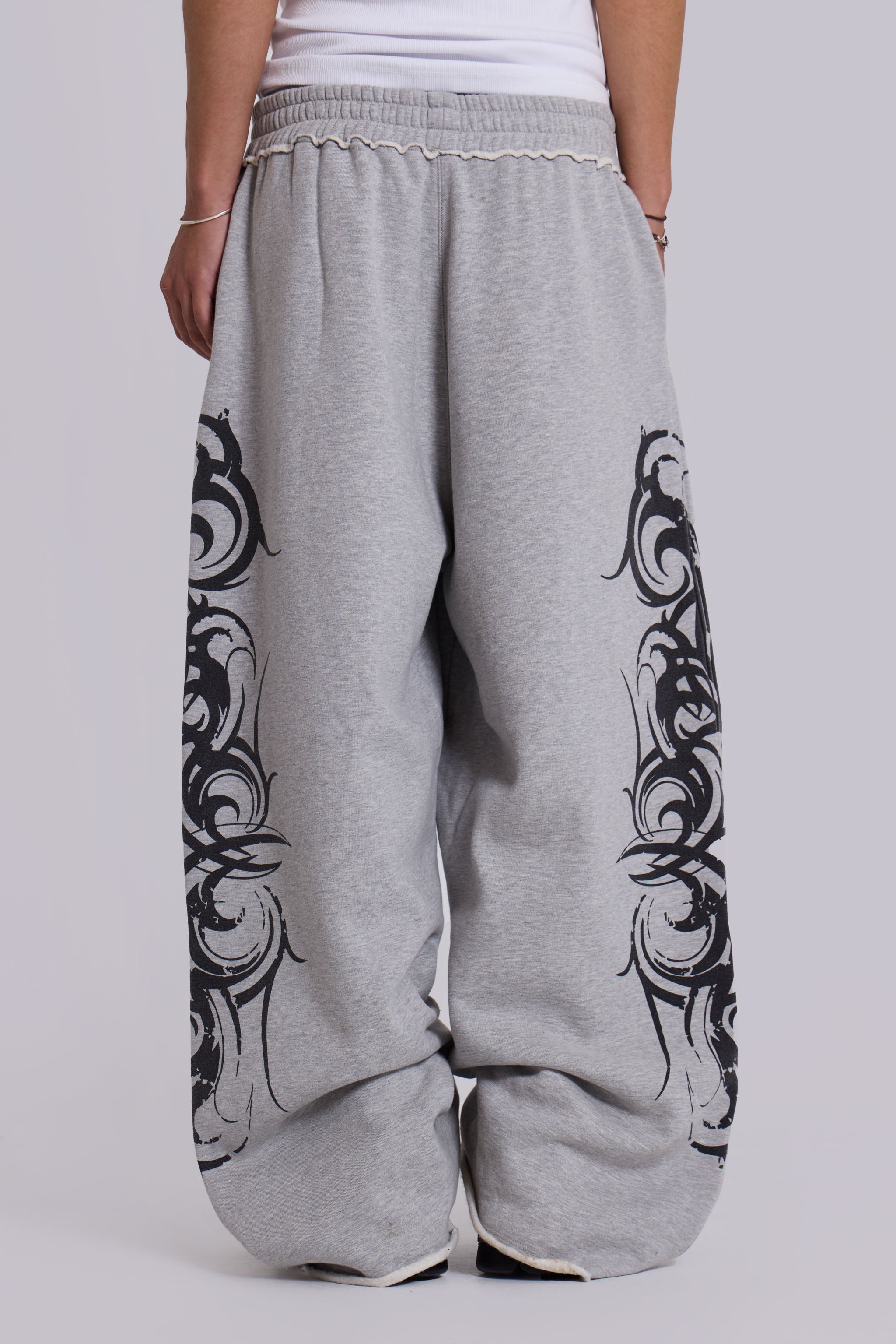 Grey Baggy Blade Joggers
