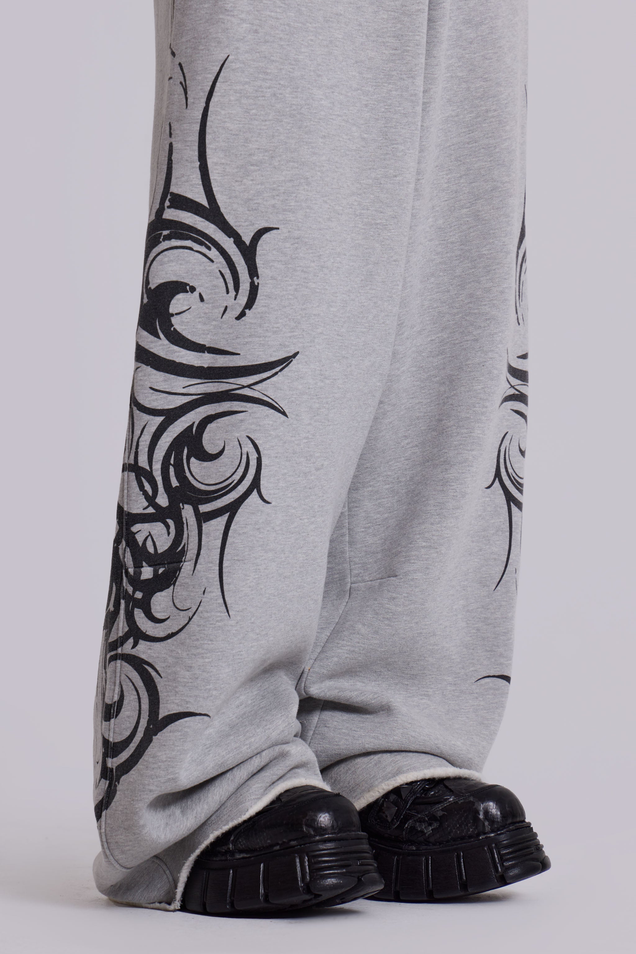 Grey Baggy Blade Joggers